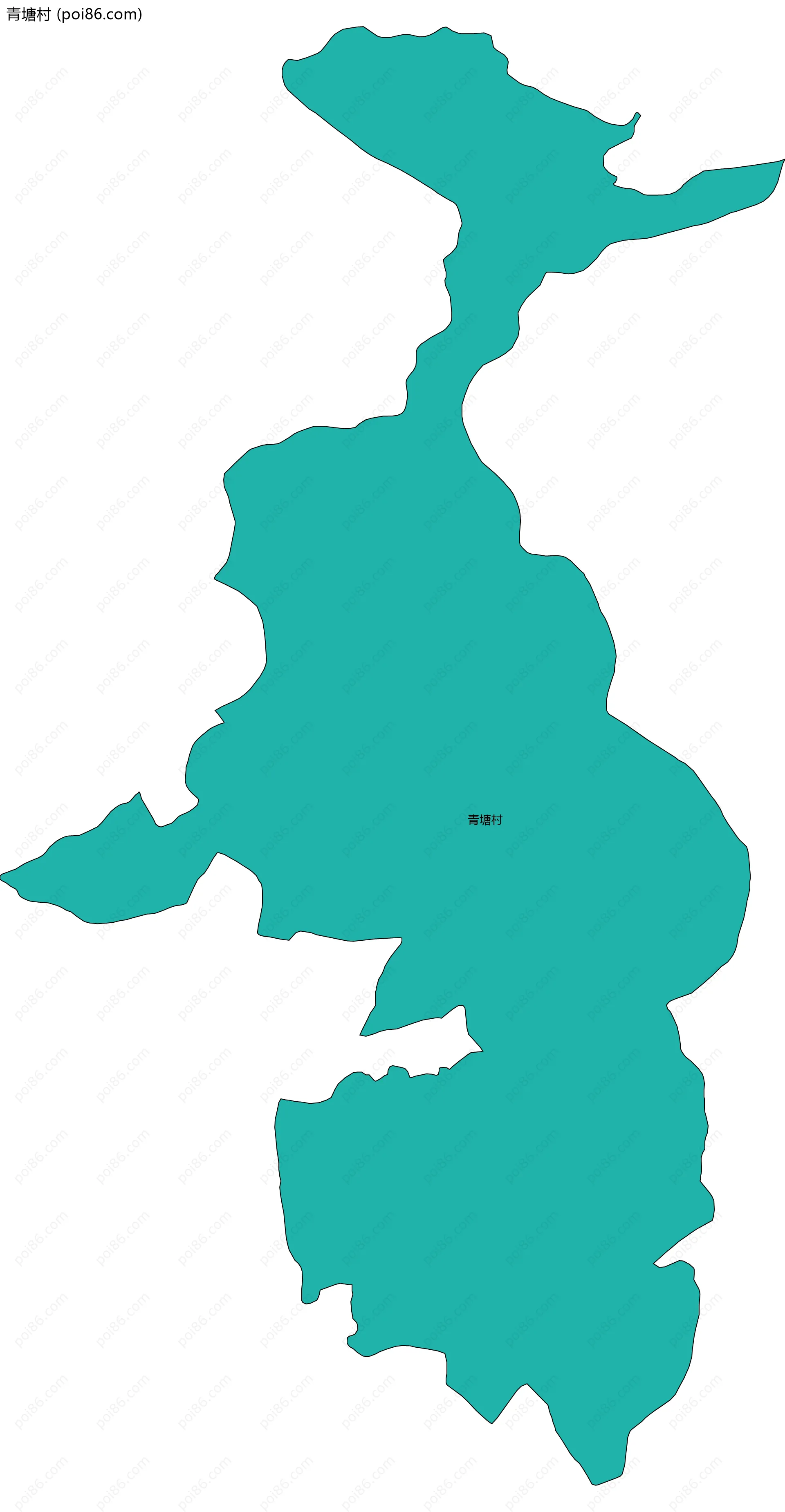 青塘村边界地图