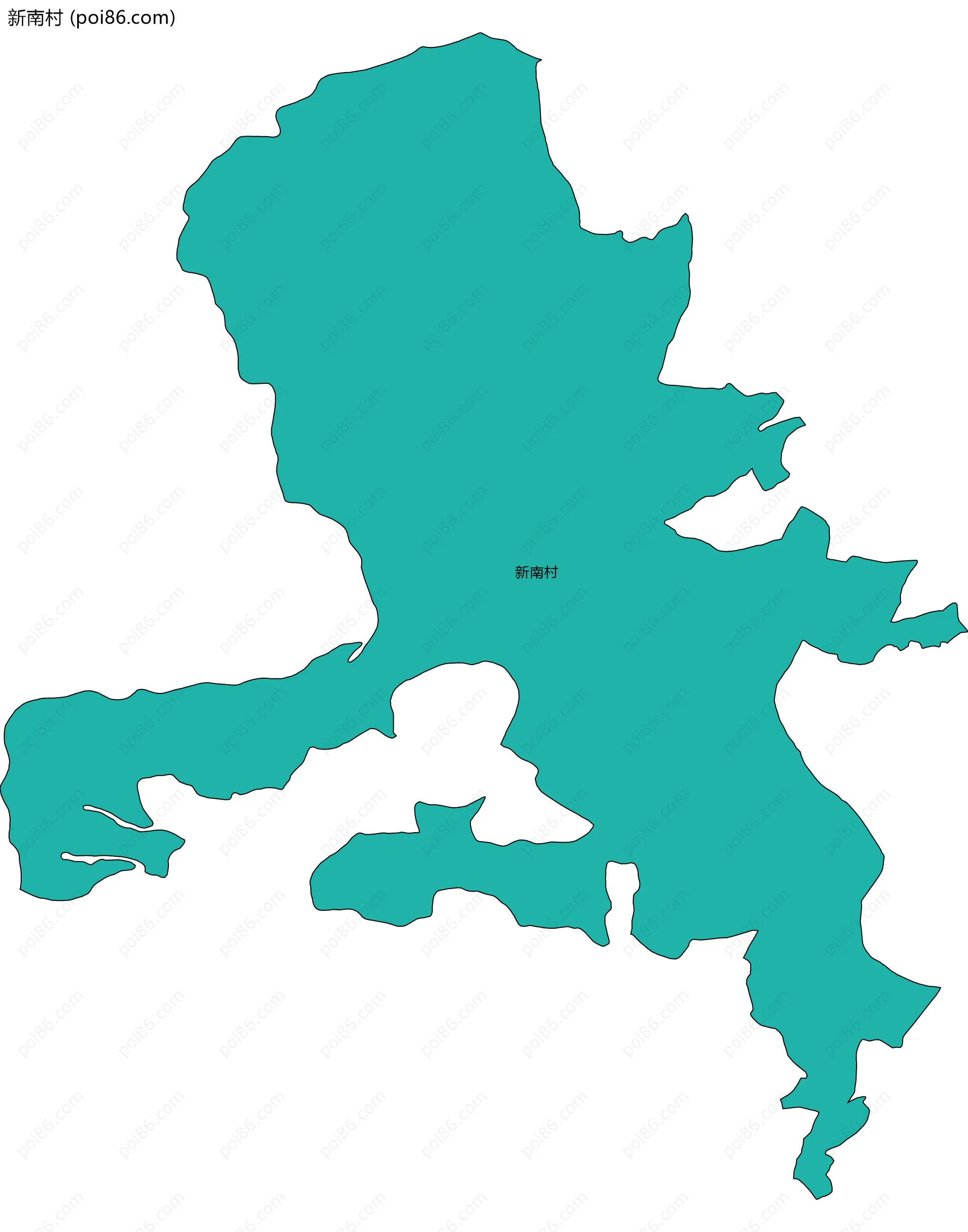 新南村边界地图