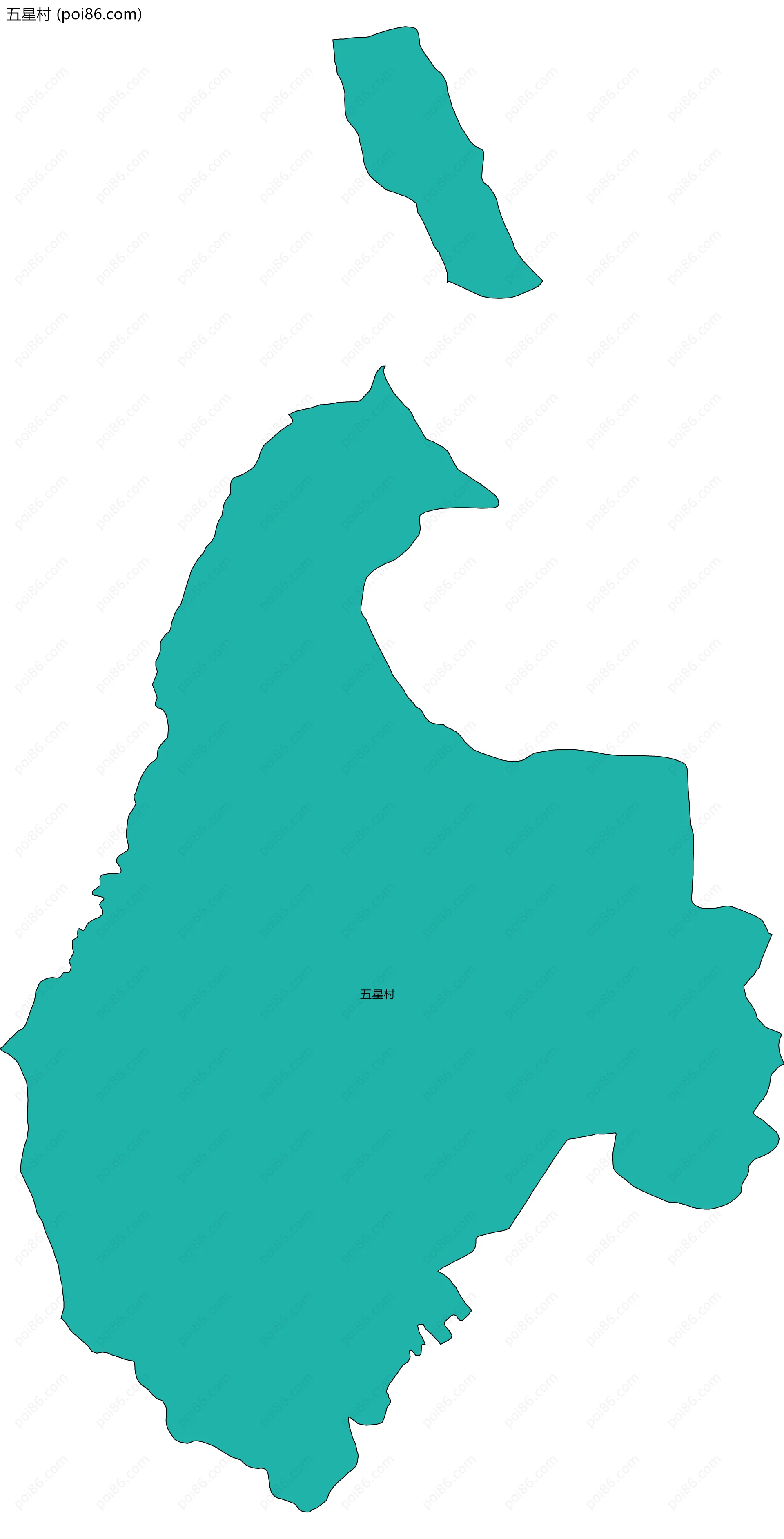 五星村边界地图