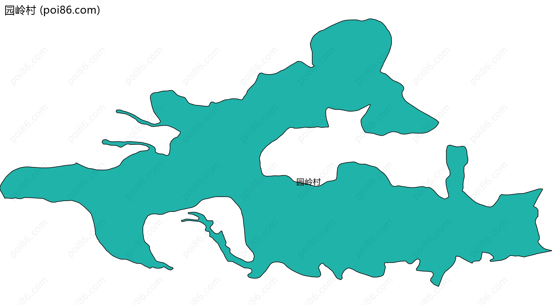 园岭村边界地图