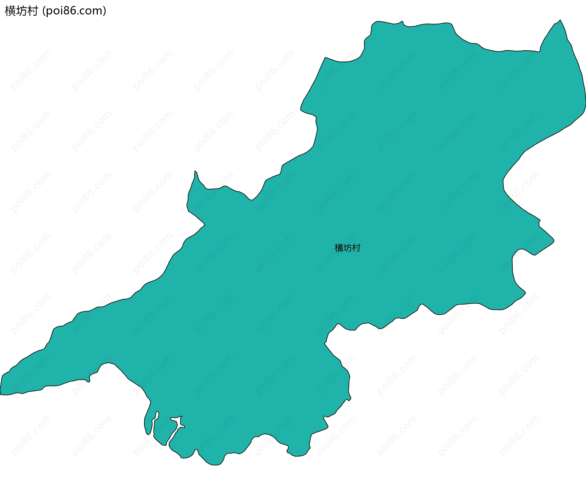 横坊村边界地图