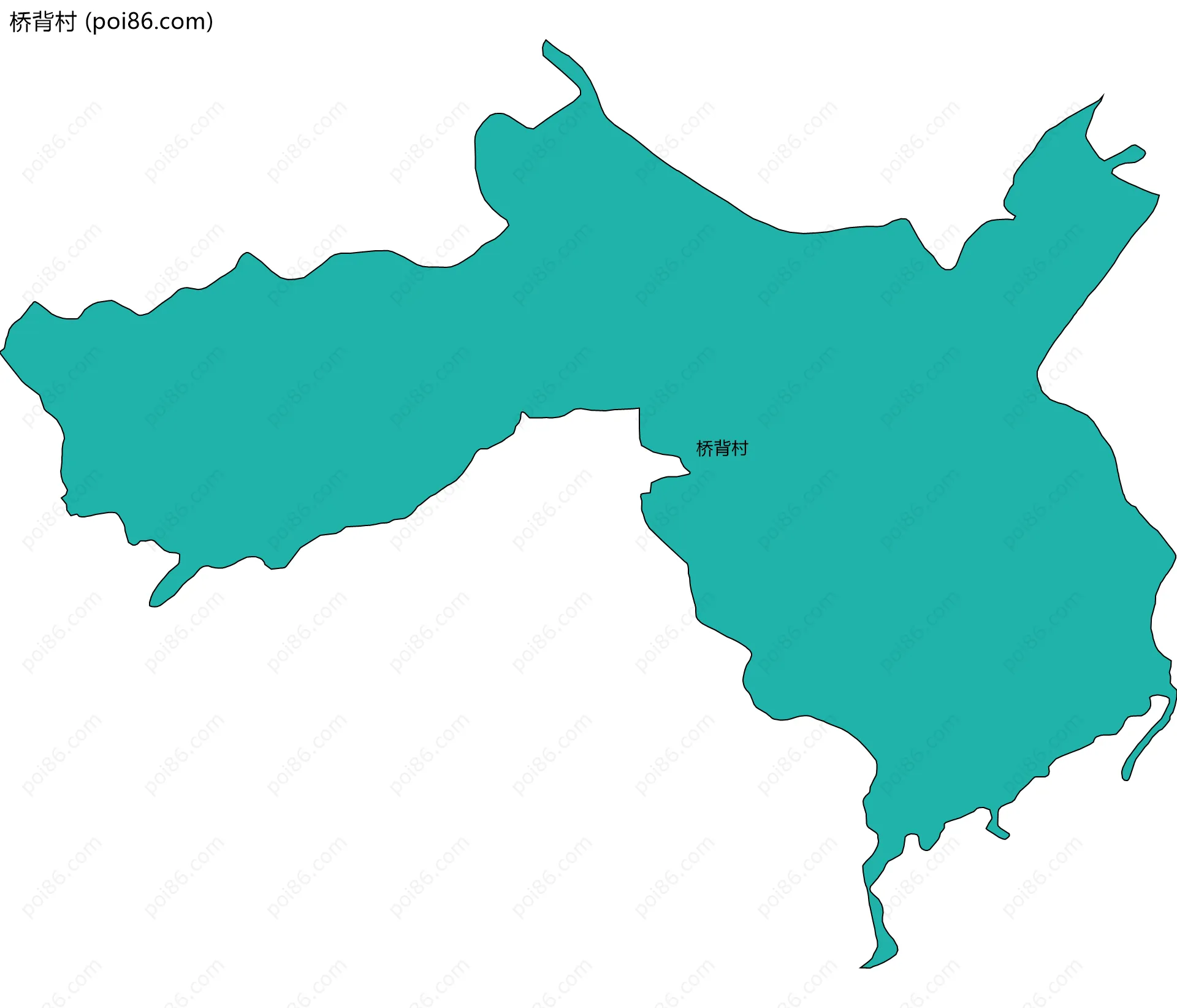 桥背村边界地图