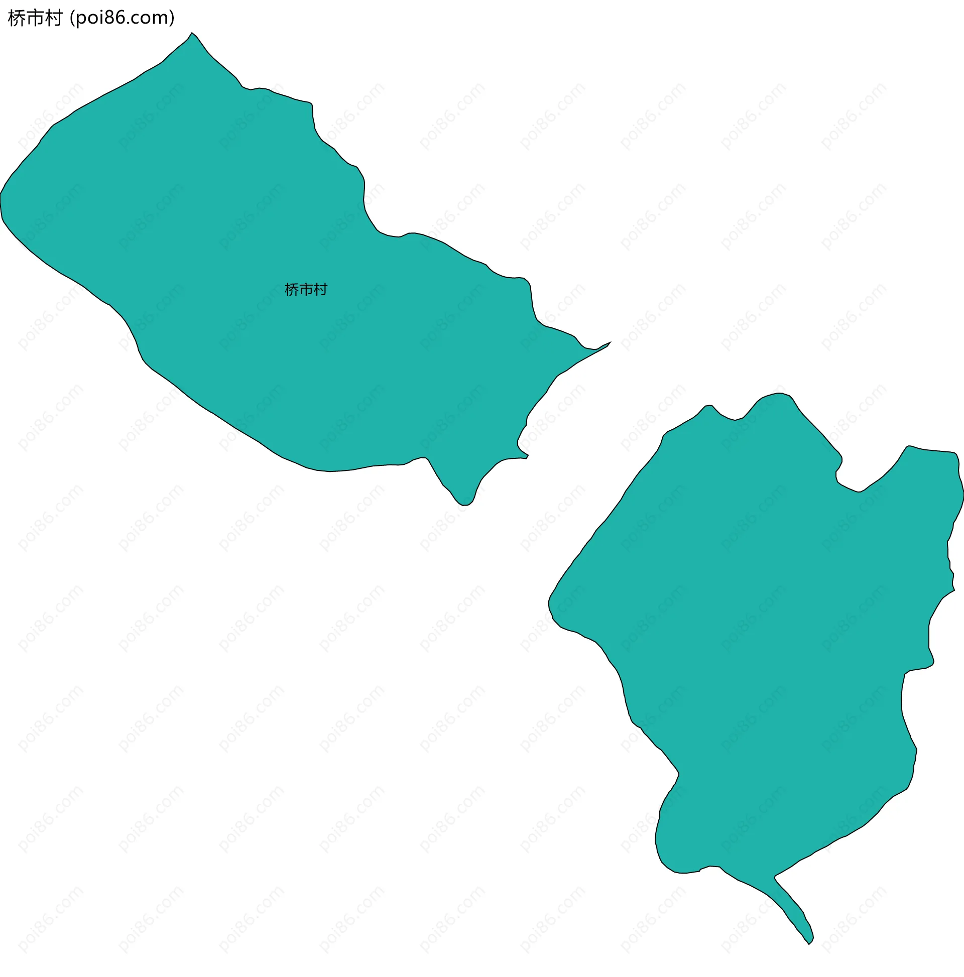 桥市村边界地图