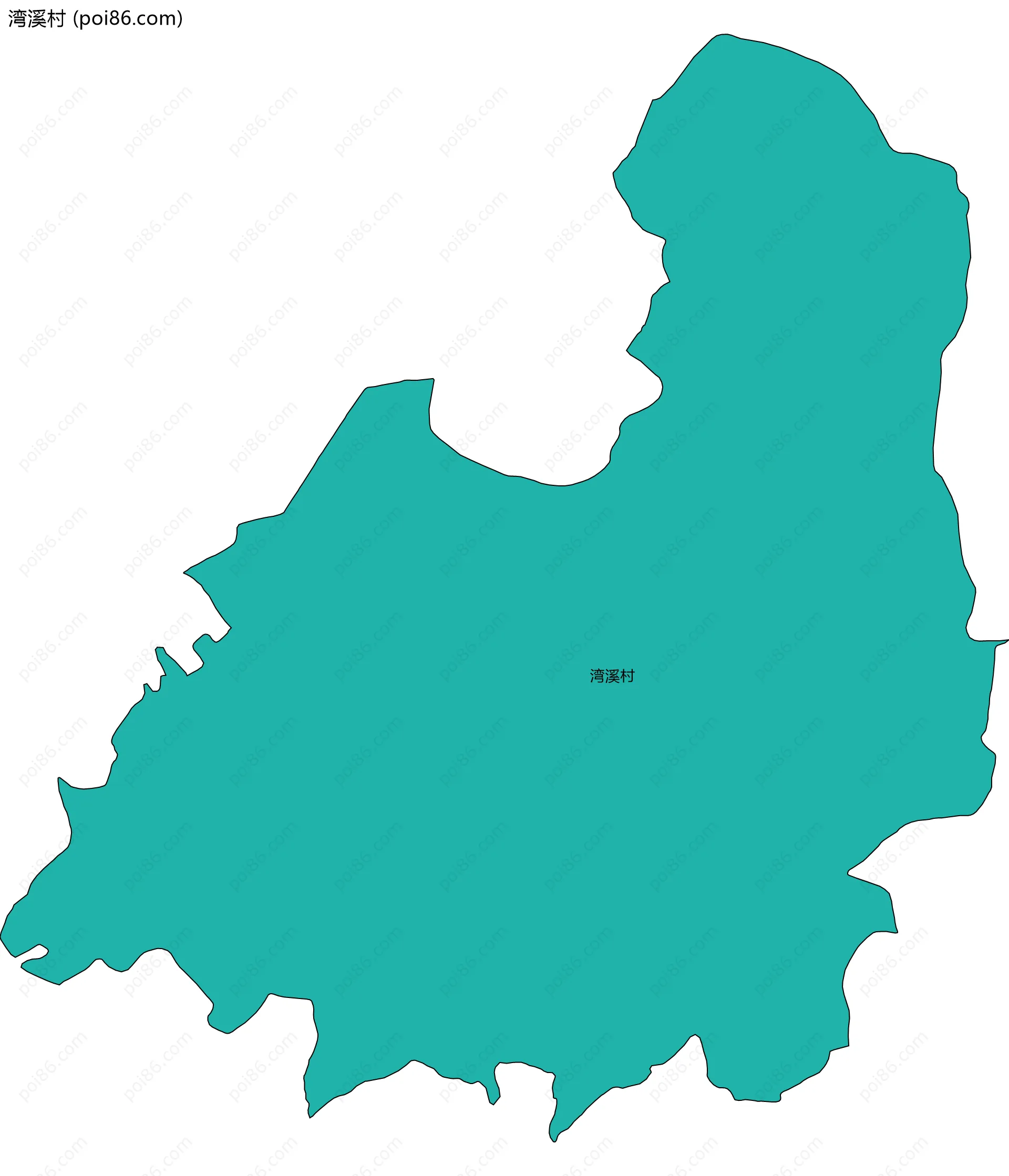 湾溪村边界地图