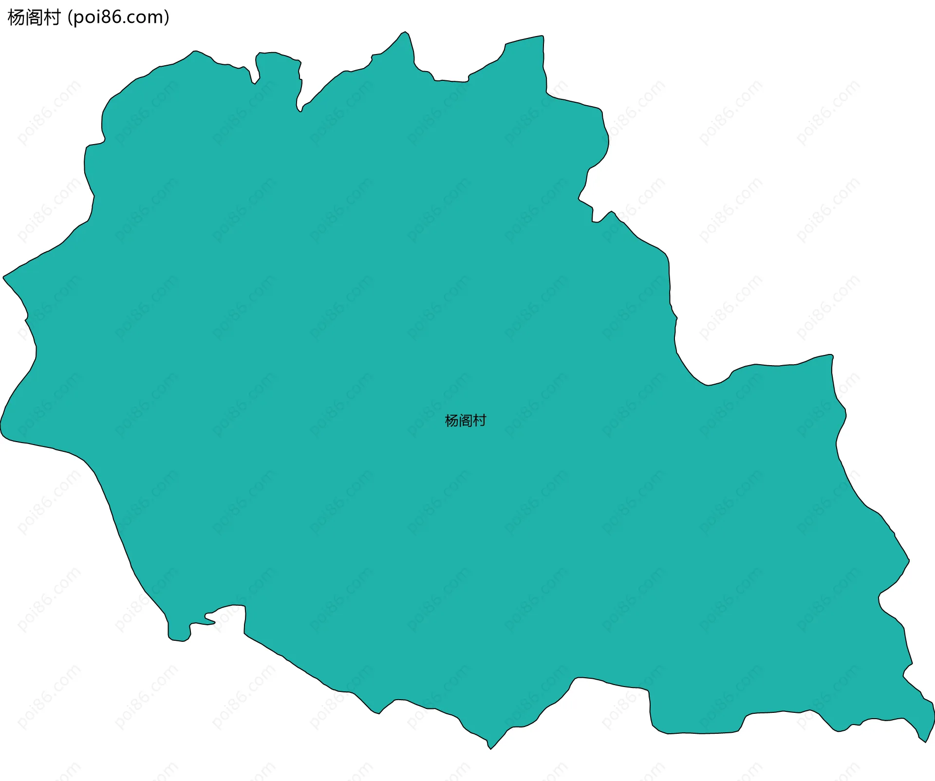 杨阁村边界地图