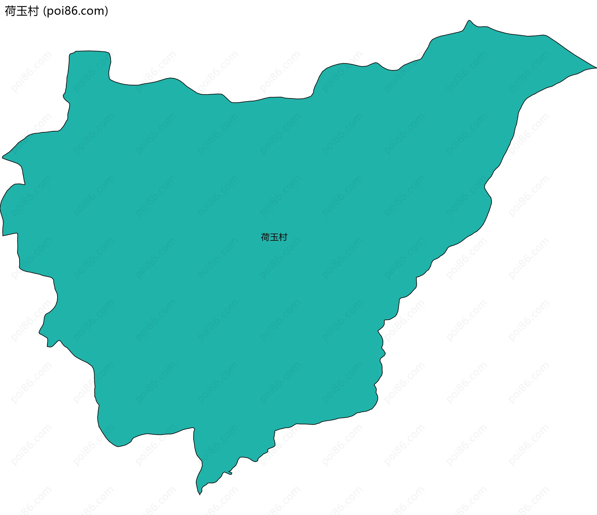 荷玉村边界地图