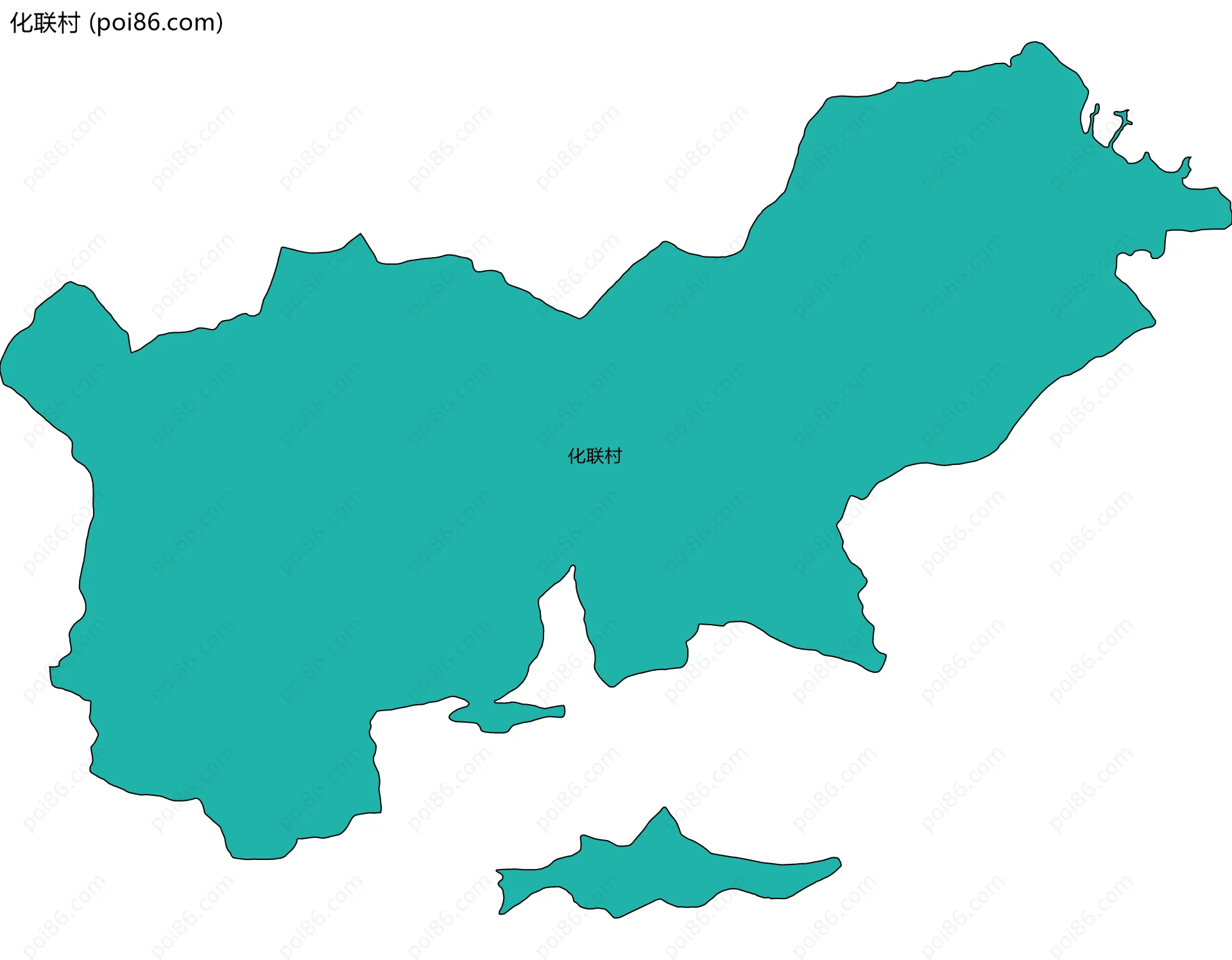 化联村边界地图