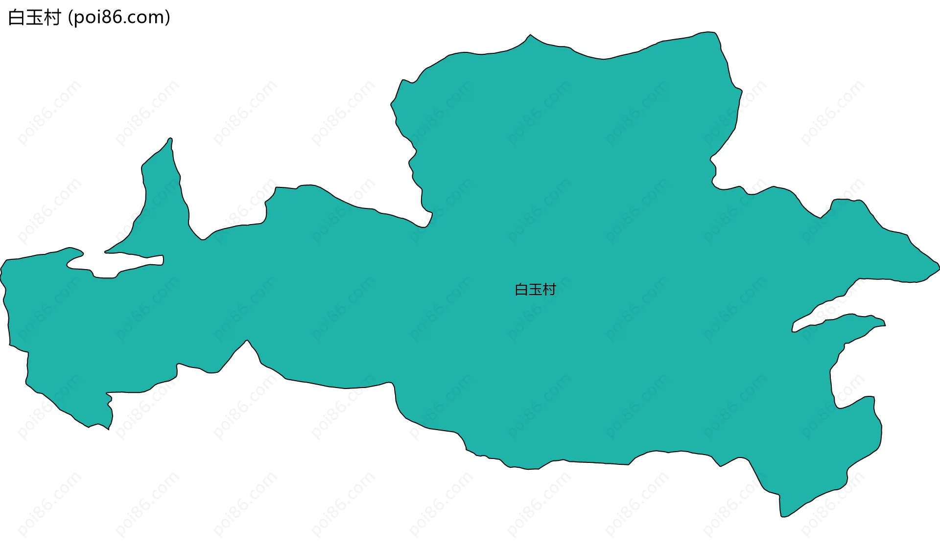 白玉村边界地图
