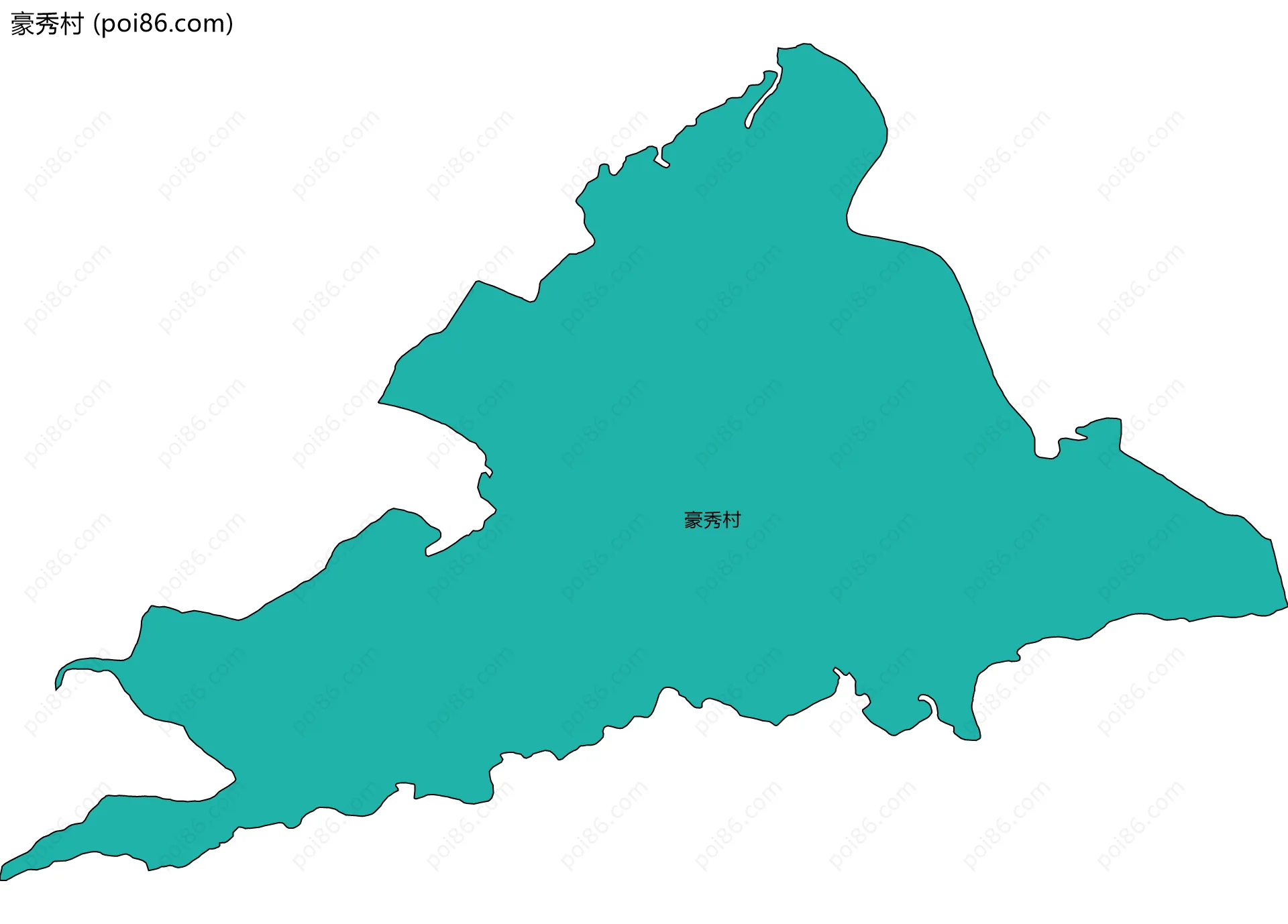 豪秀村边界地图