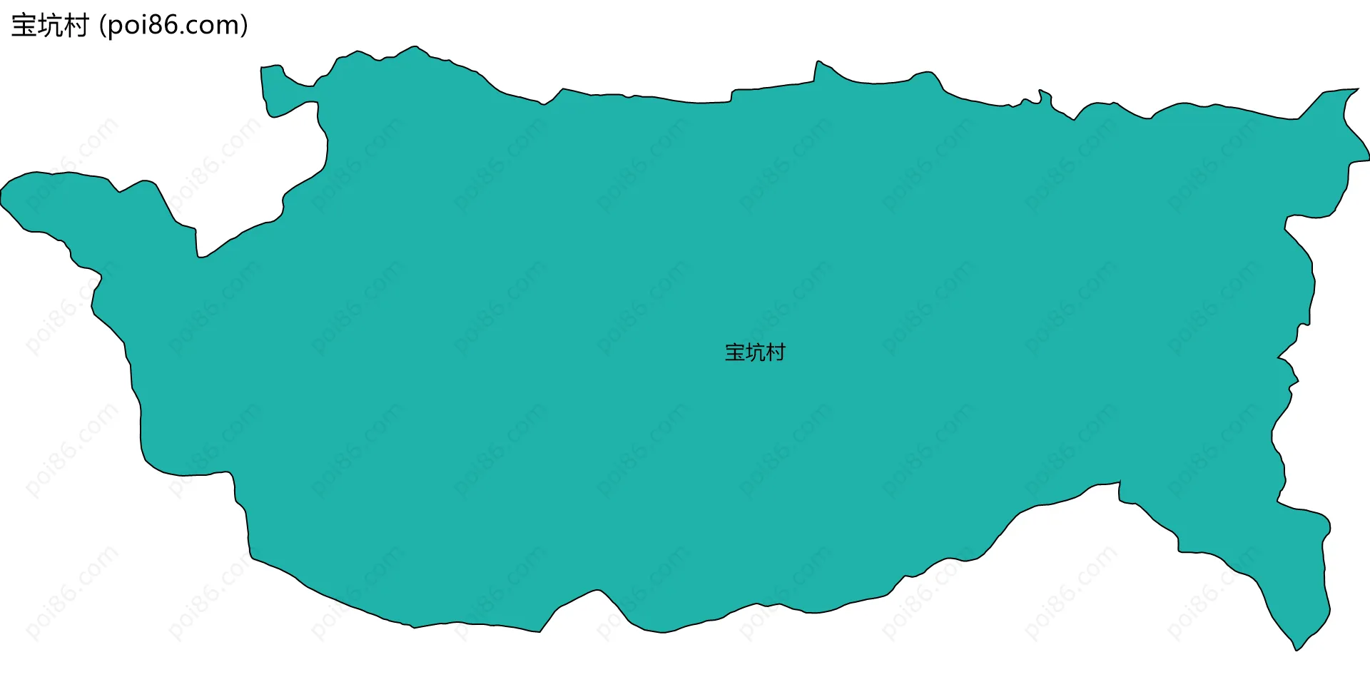 宝坑村边界地图