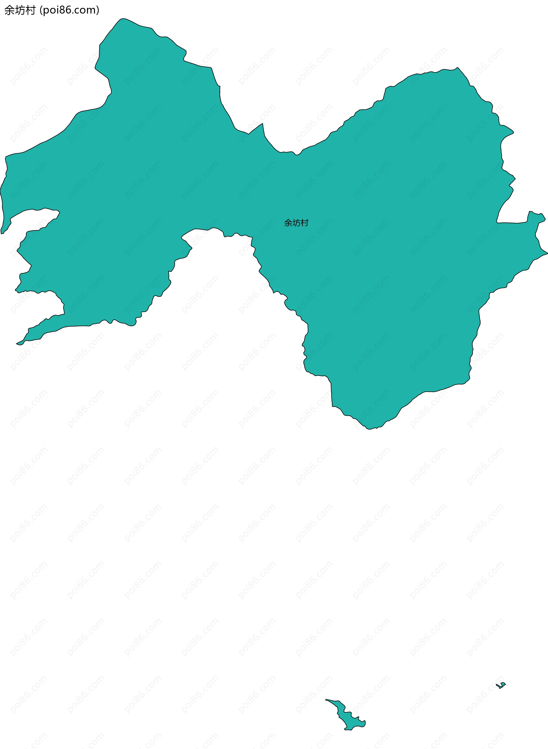 余坊村边界地图