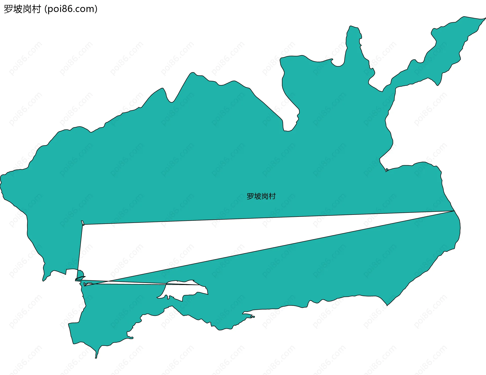罗坡岗村边界地图