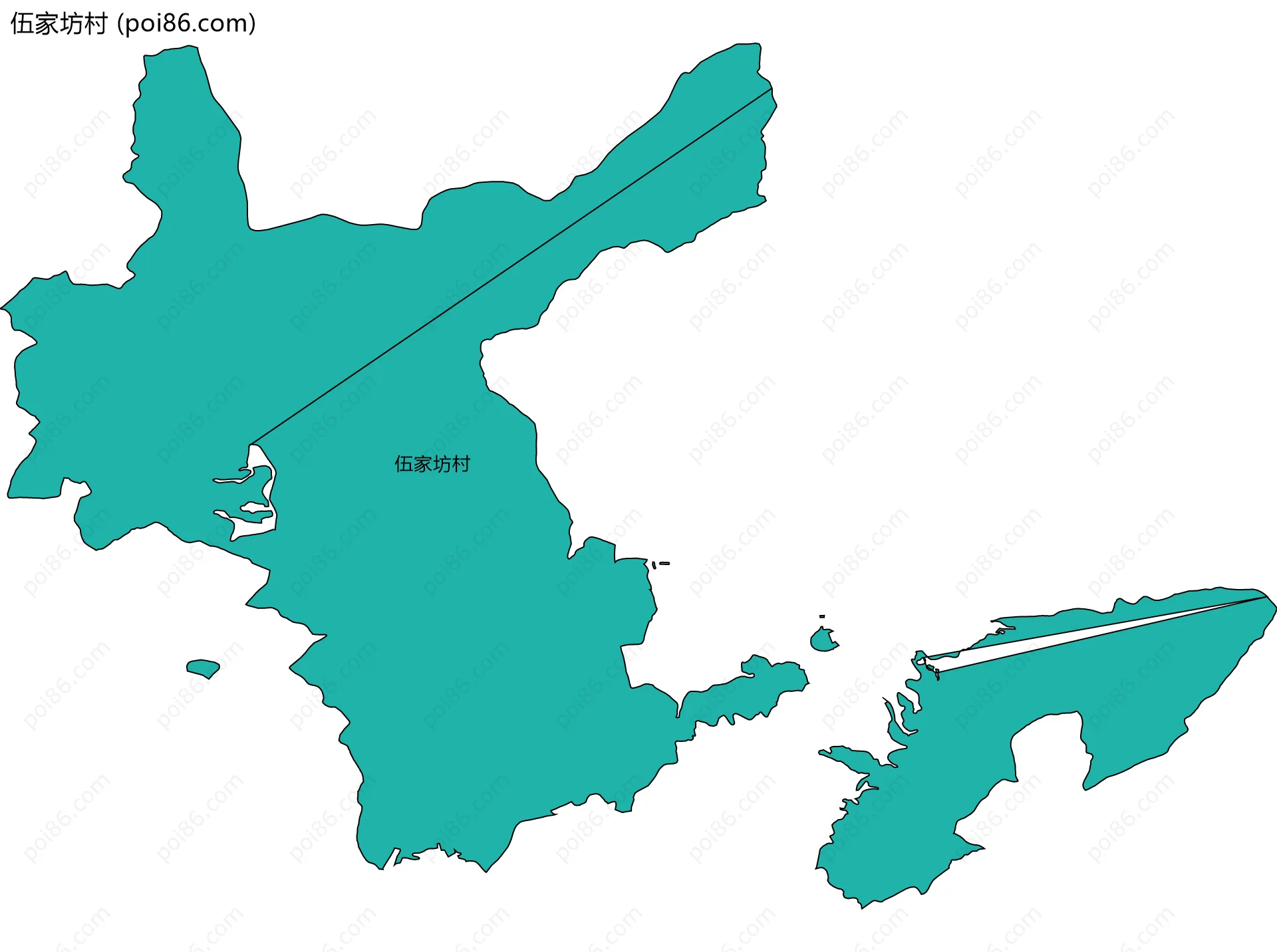 伍家坊村边界地图