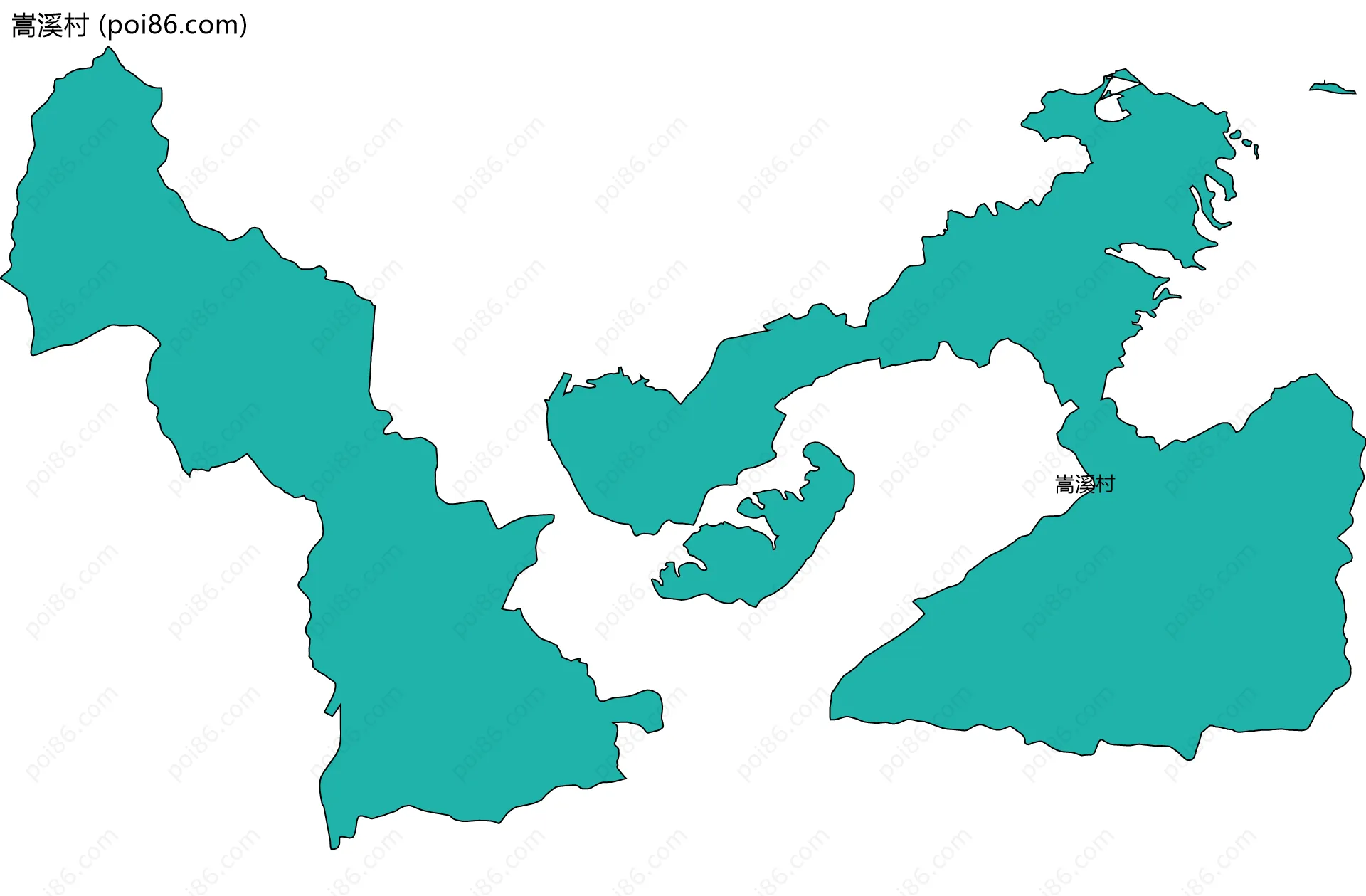 嵩溪村边界地图