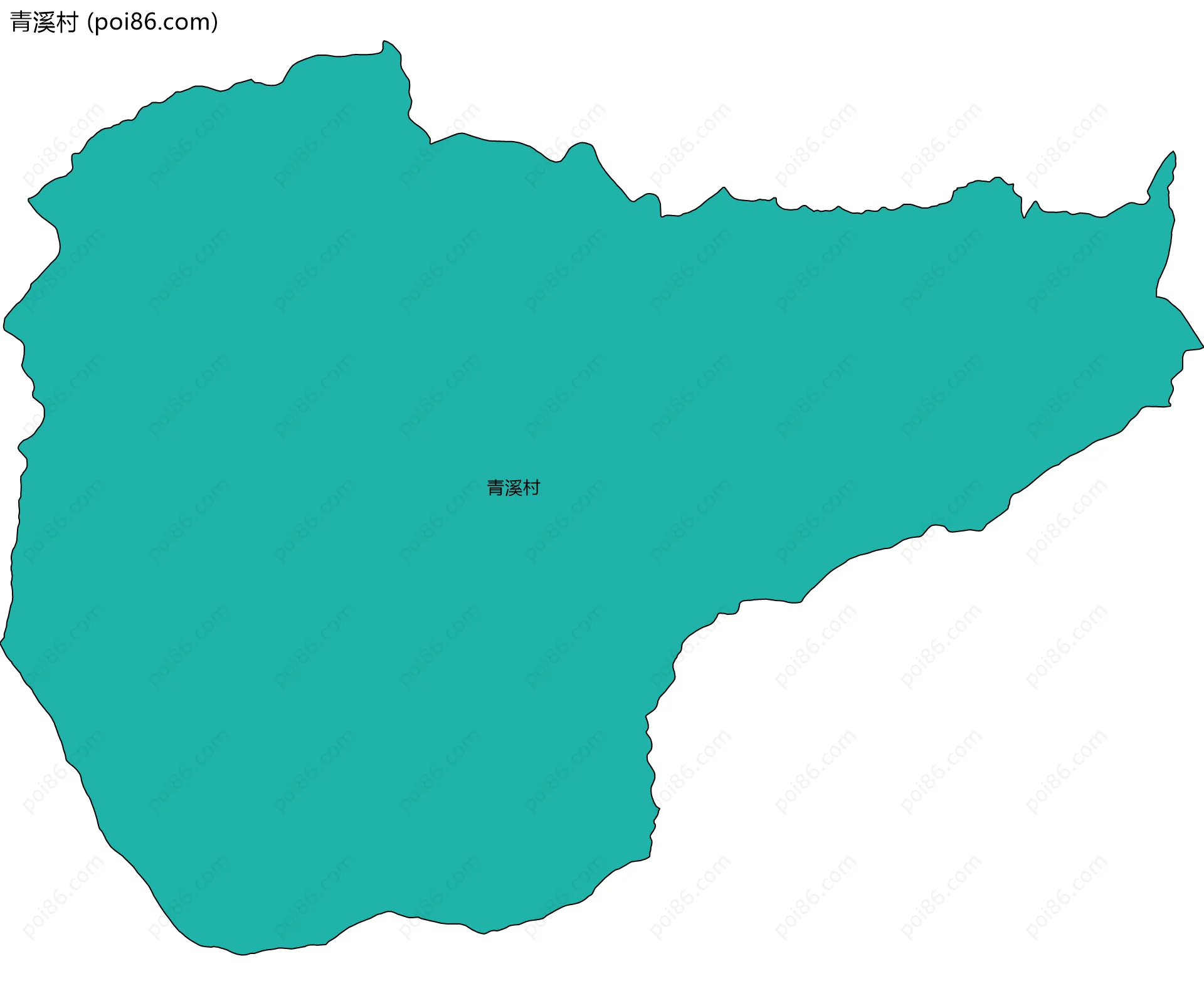 青溪村边界地图