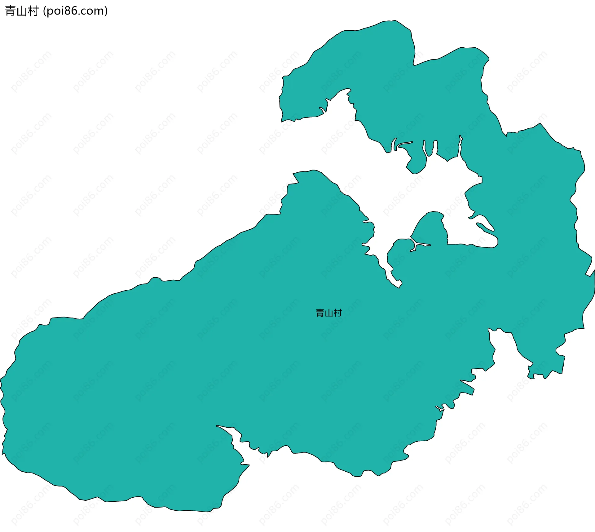 青山村边界地图