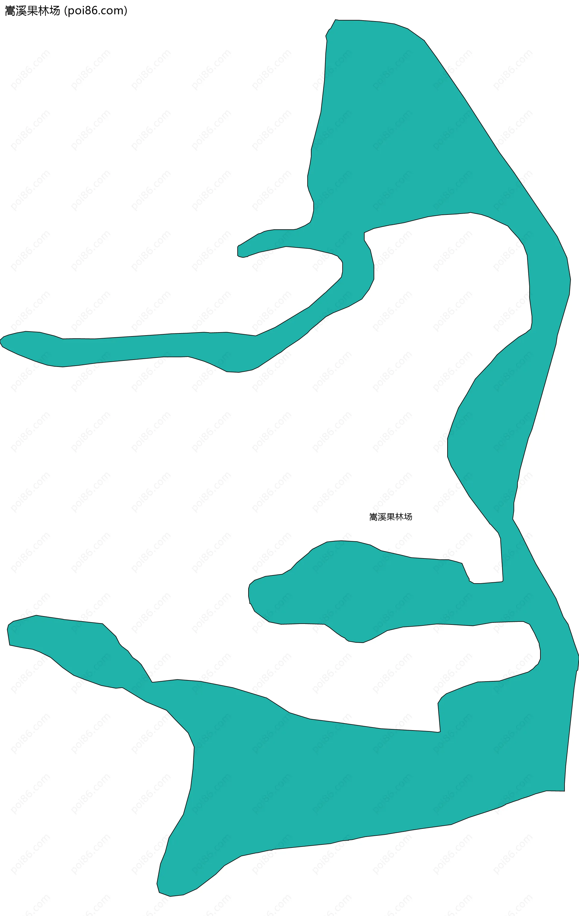 嵩溪果林场边界地图