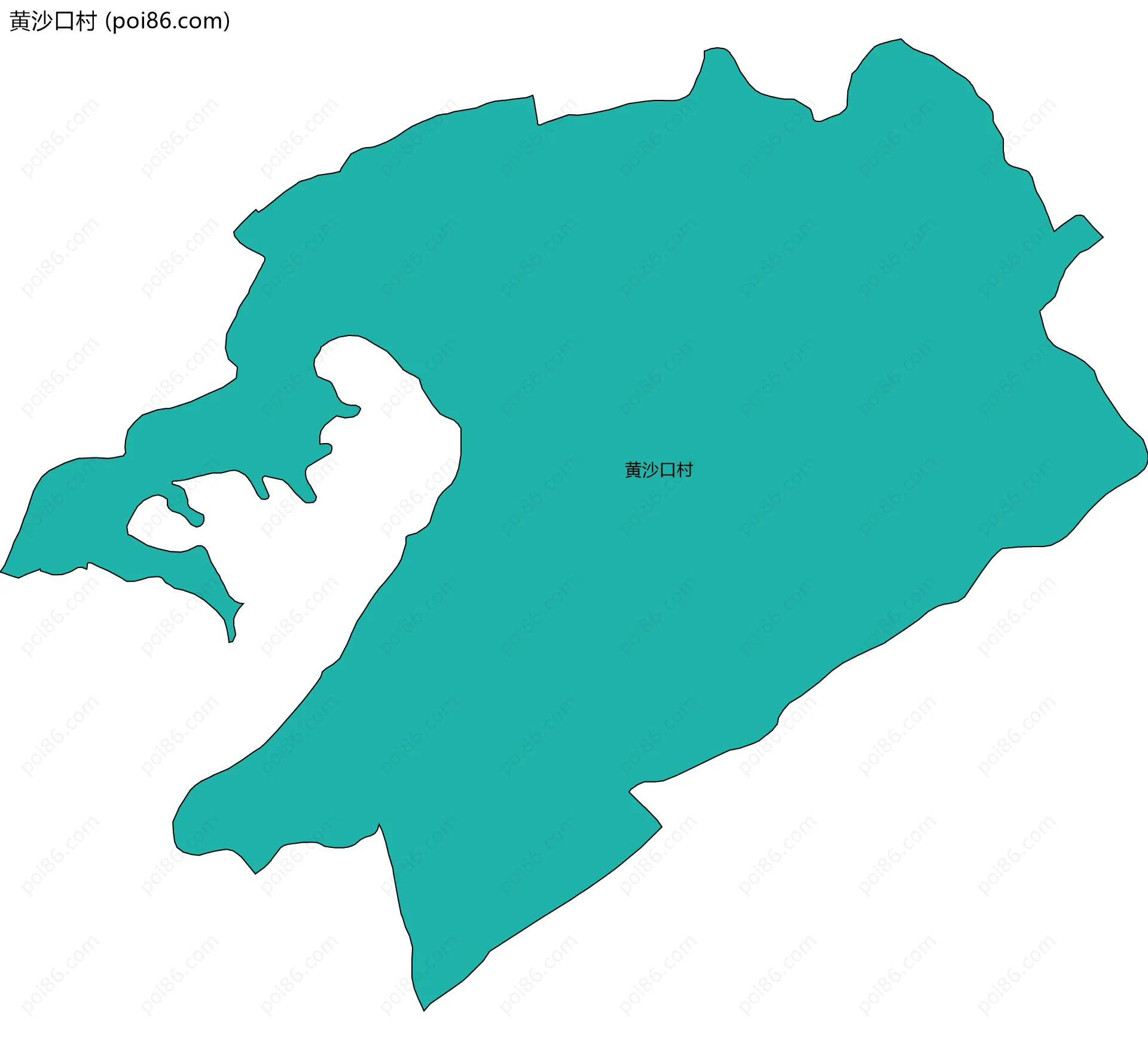 黄沙口村边界地图