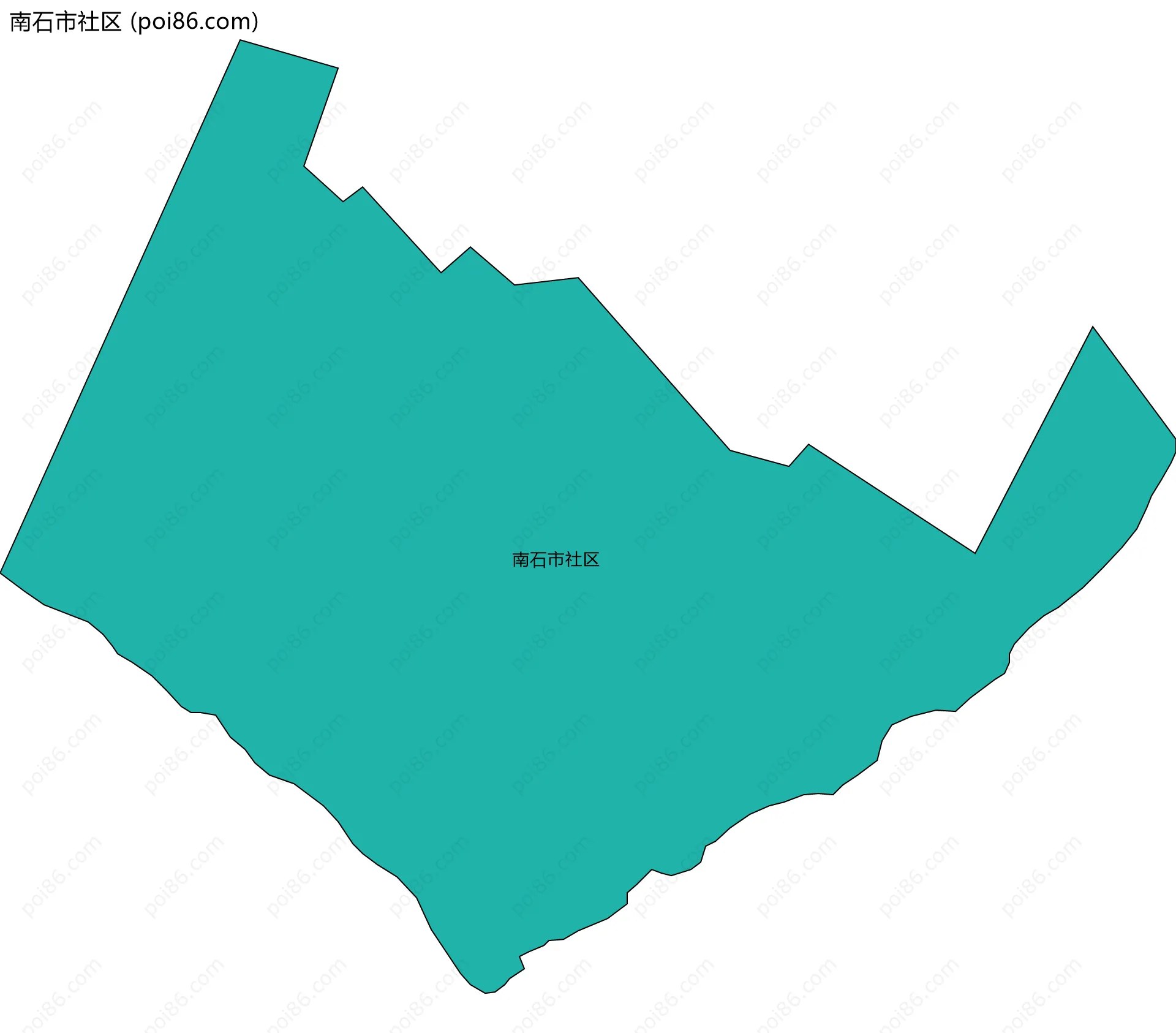 南石市社区边界地图