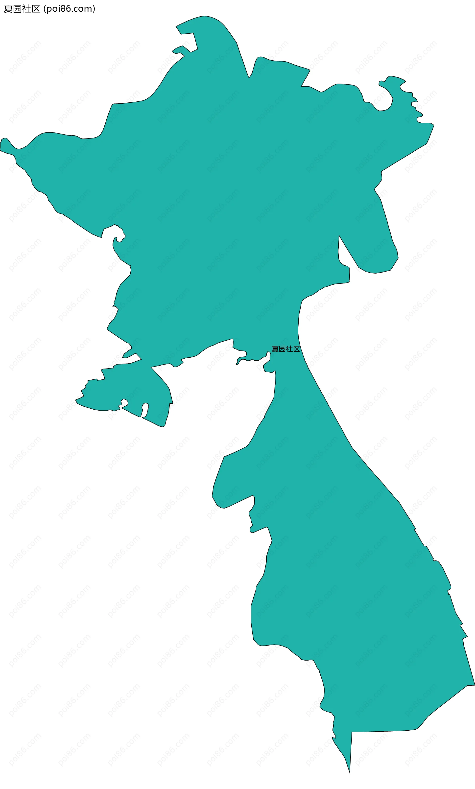 夏园社区边界地图