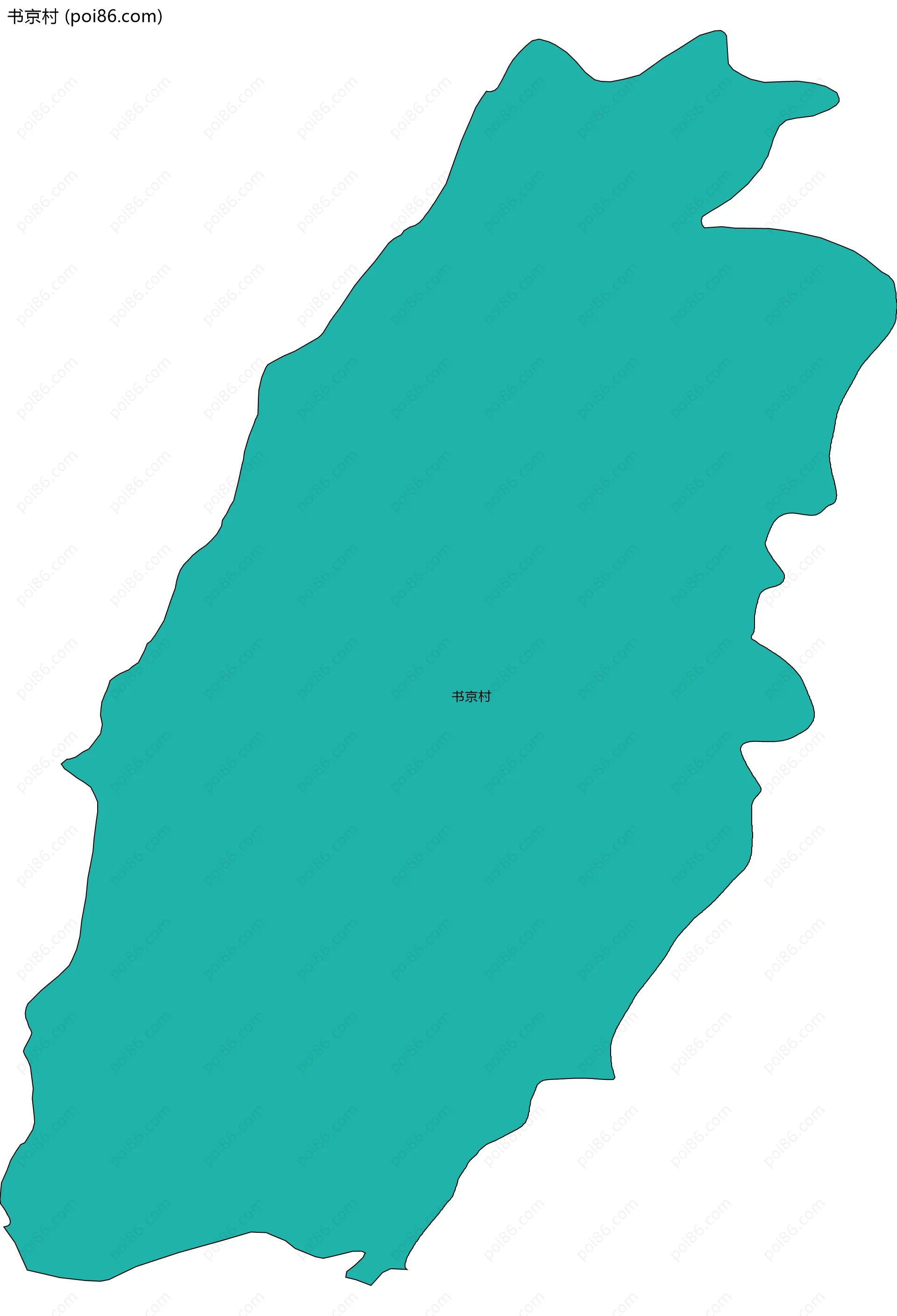 书京村边界地图