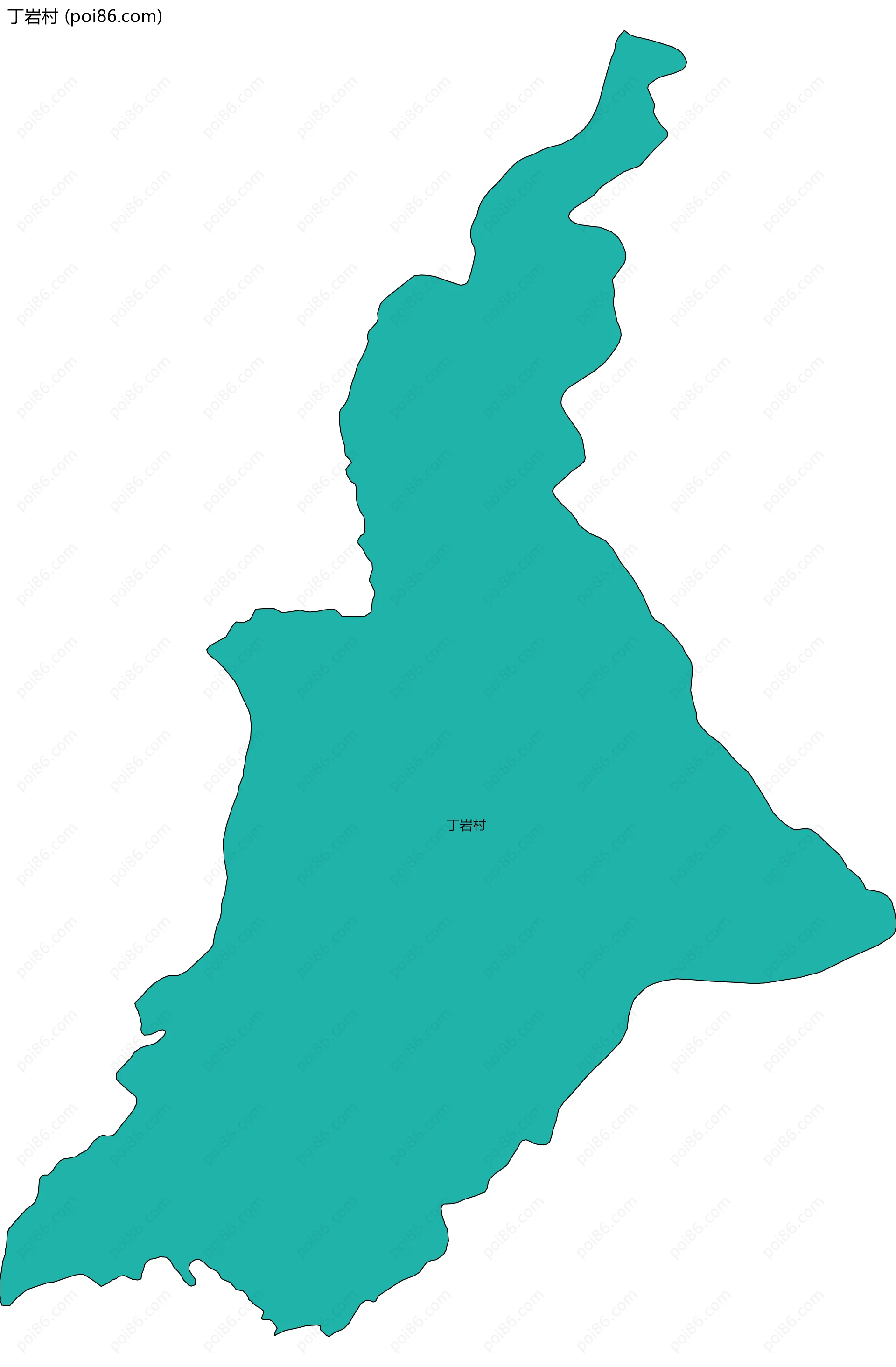 丁岩村边界地图