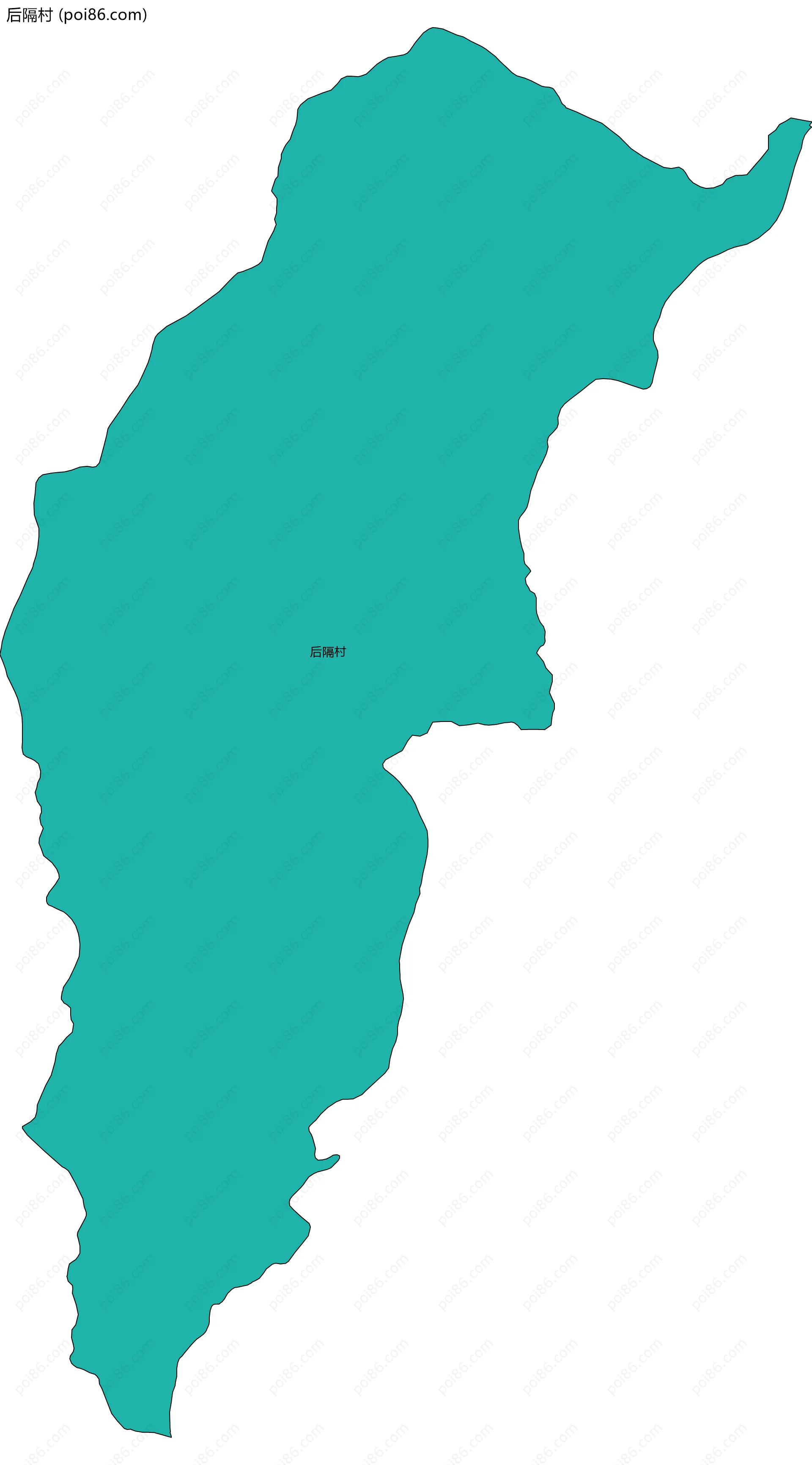 后隔村边界地图