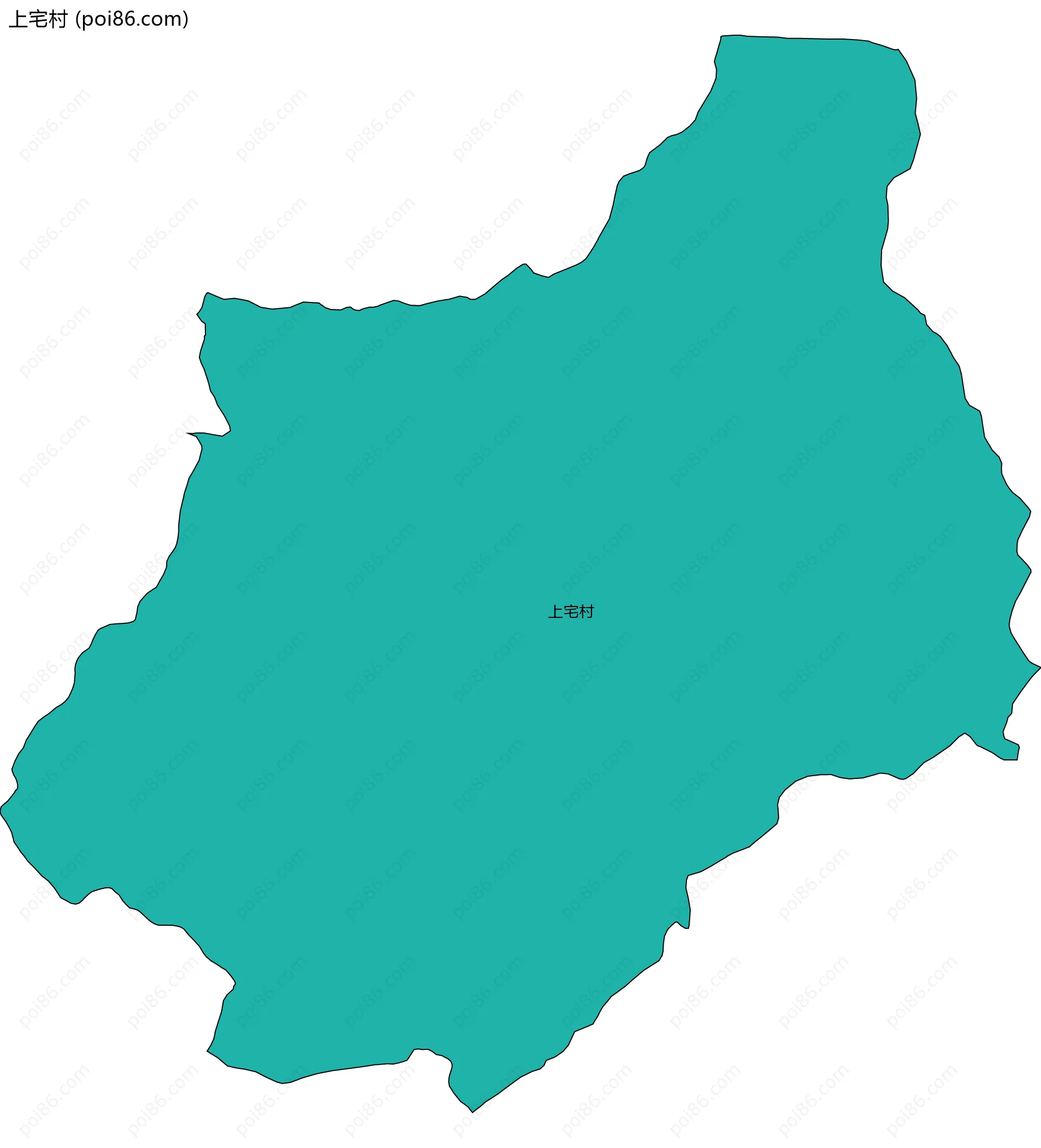 上宅村边界地图