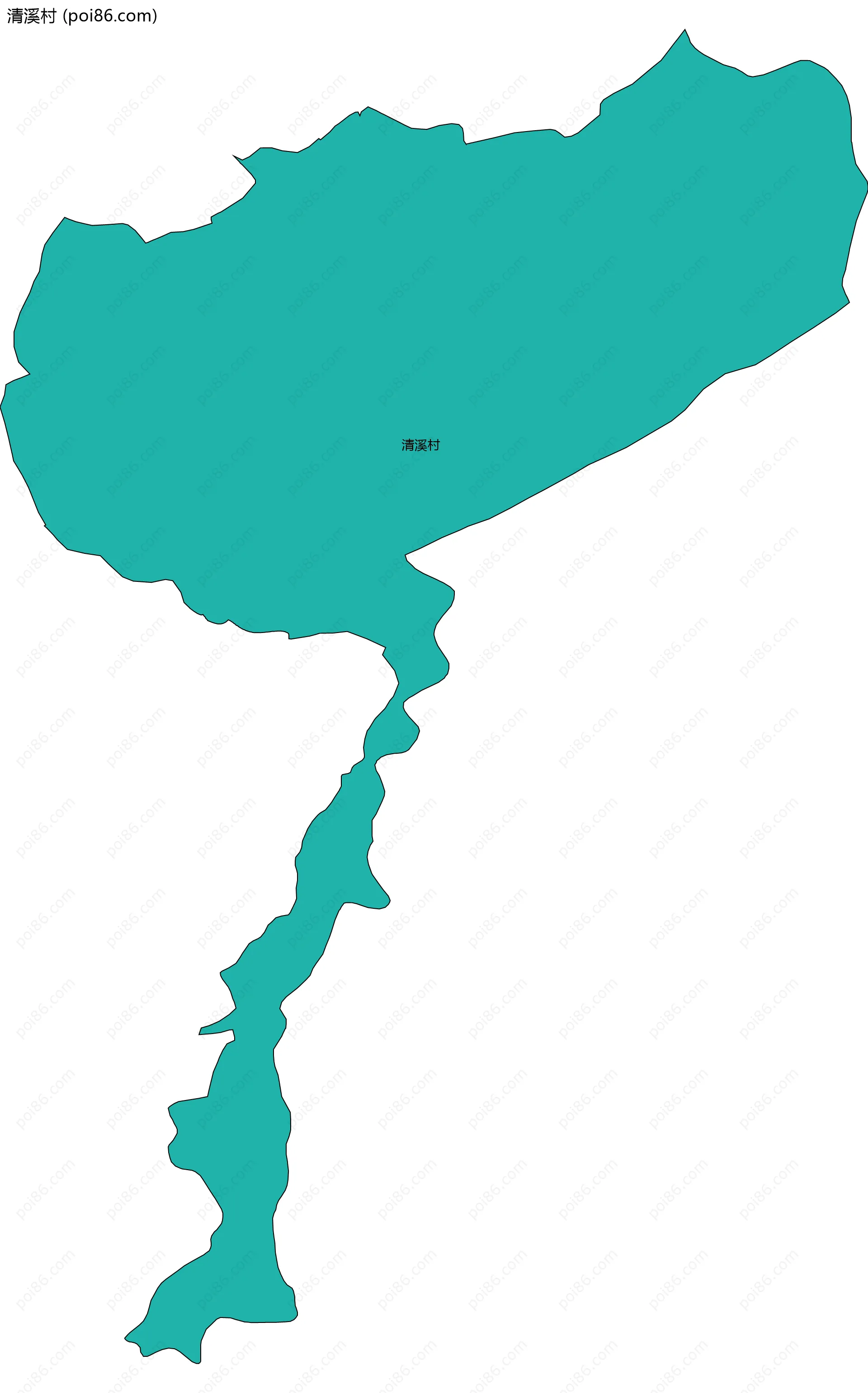 清溪村边界地图