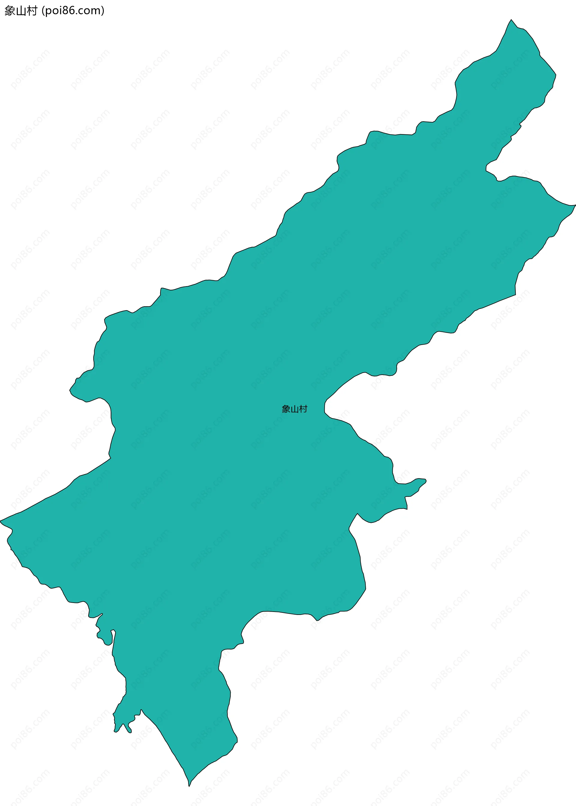 象山村边界地图