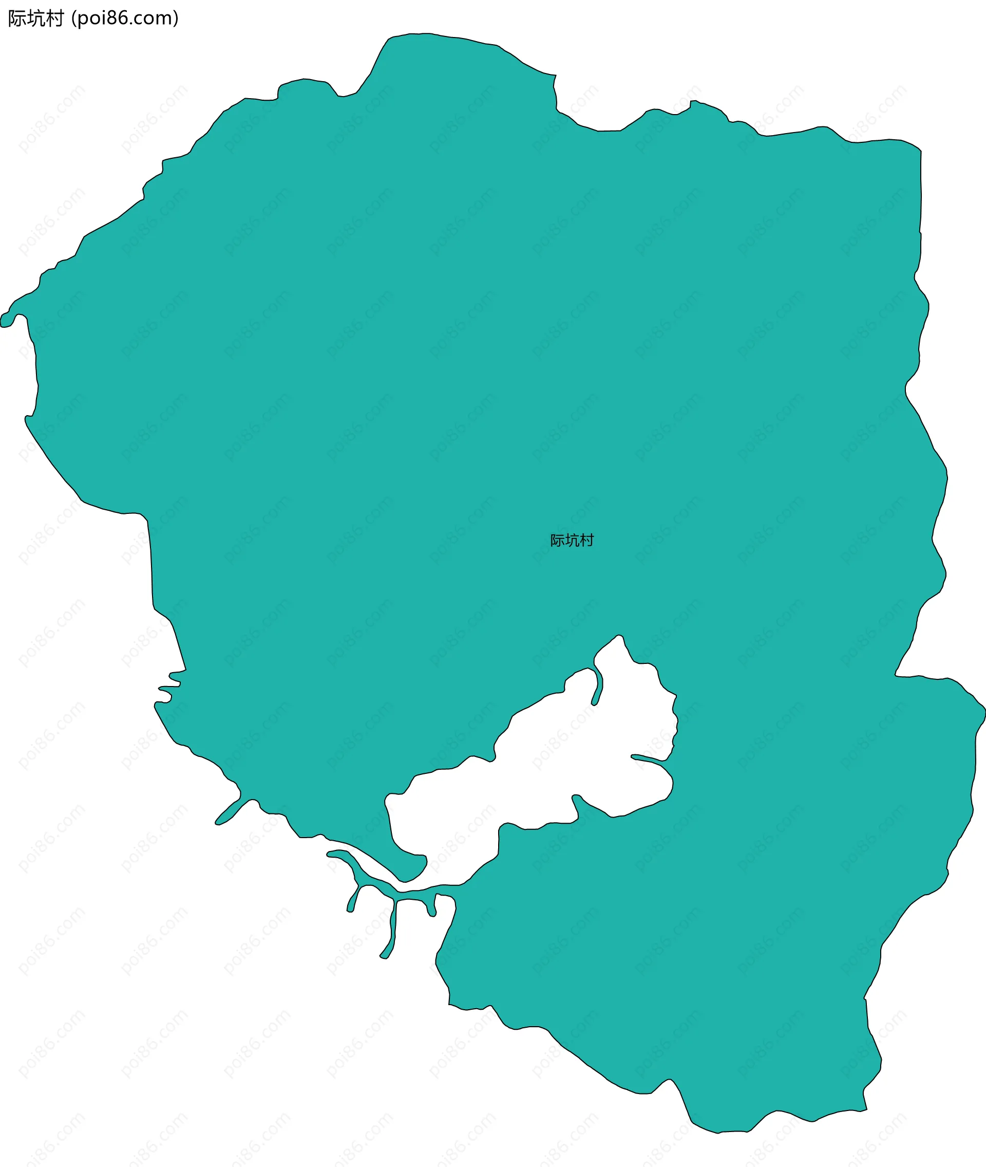 际坑村边界地图