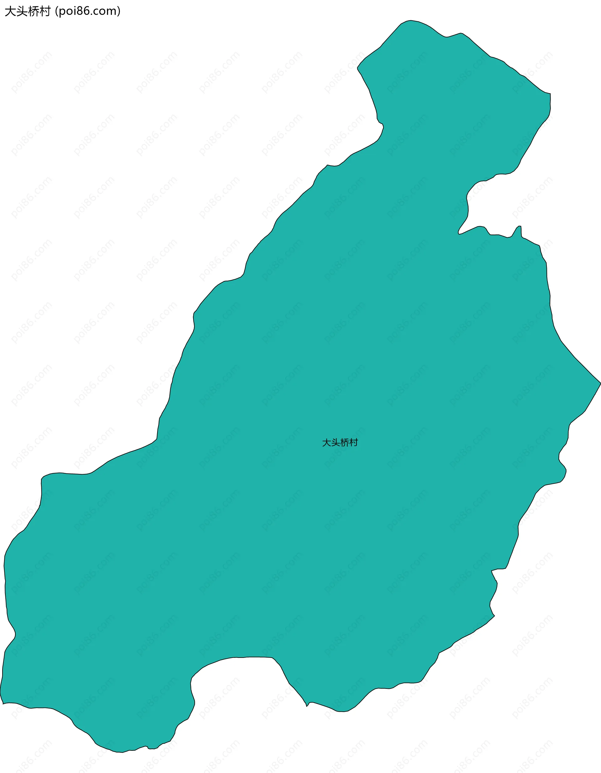 大头桥村边界地图