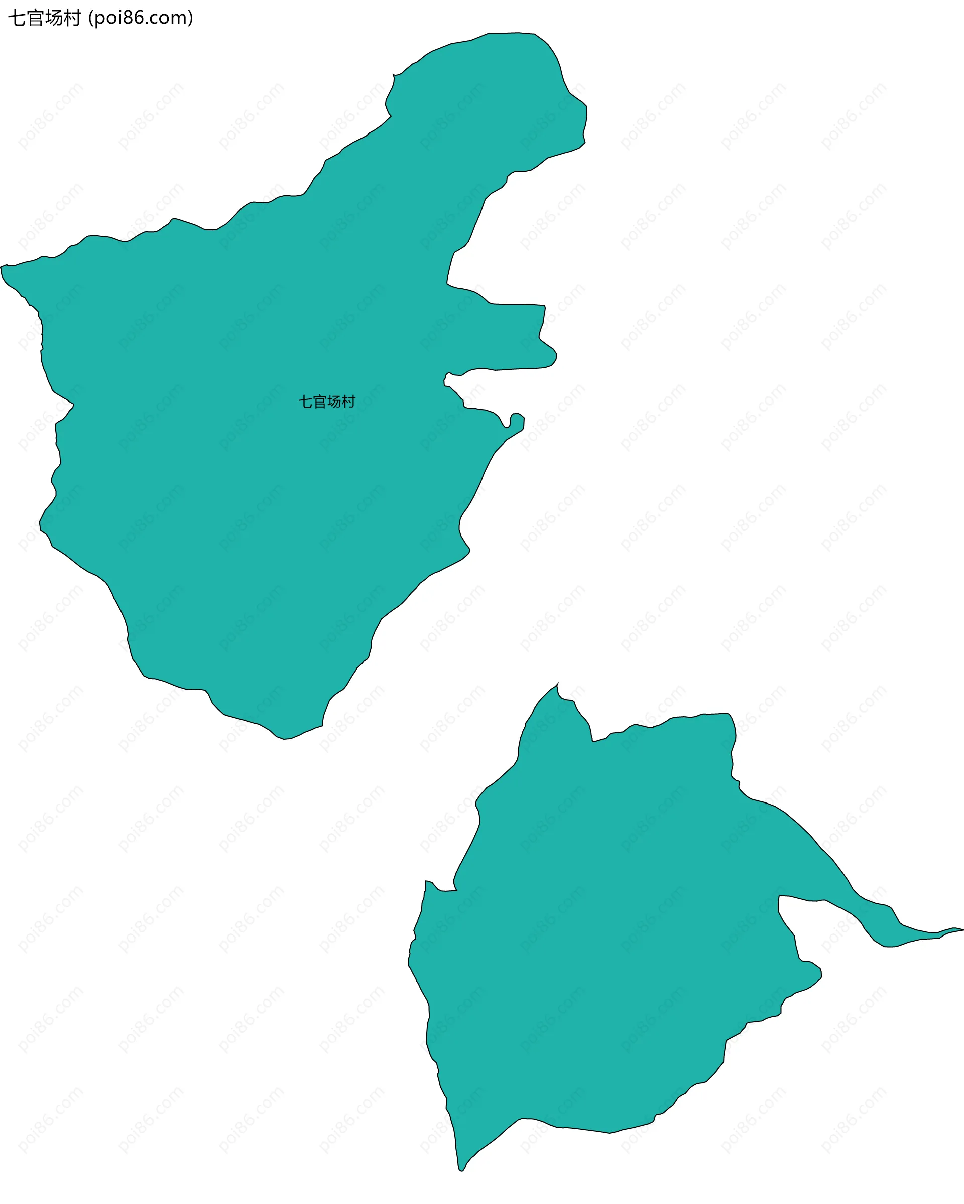 七官场村边界地图