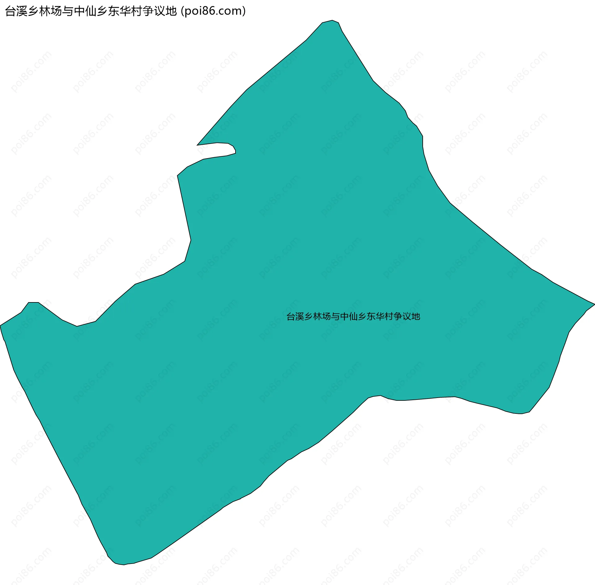 台溪乡林场与中仙乡东华村争议地边界地图