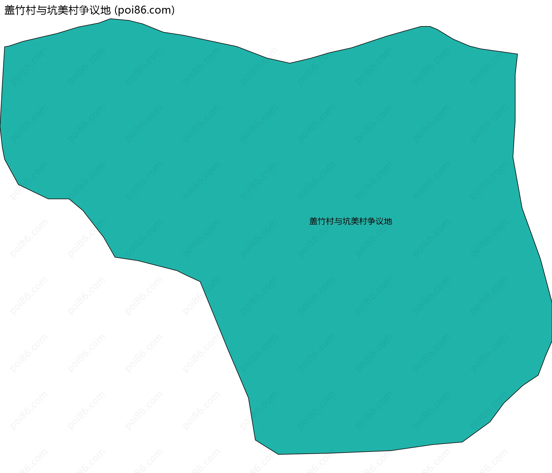 盖竹村与坑美村争议地边界地图