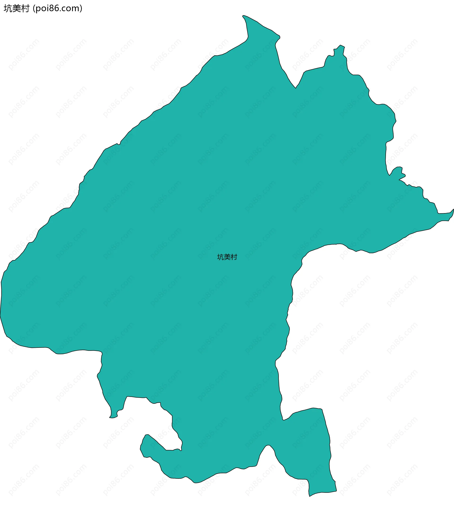 坑美村边界地图