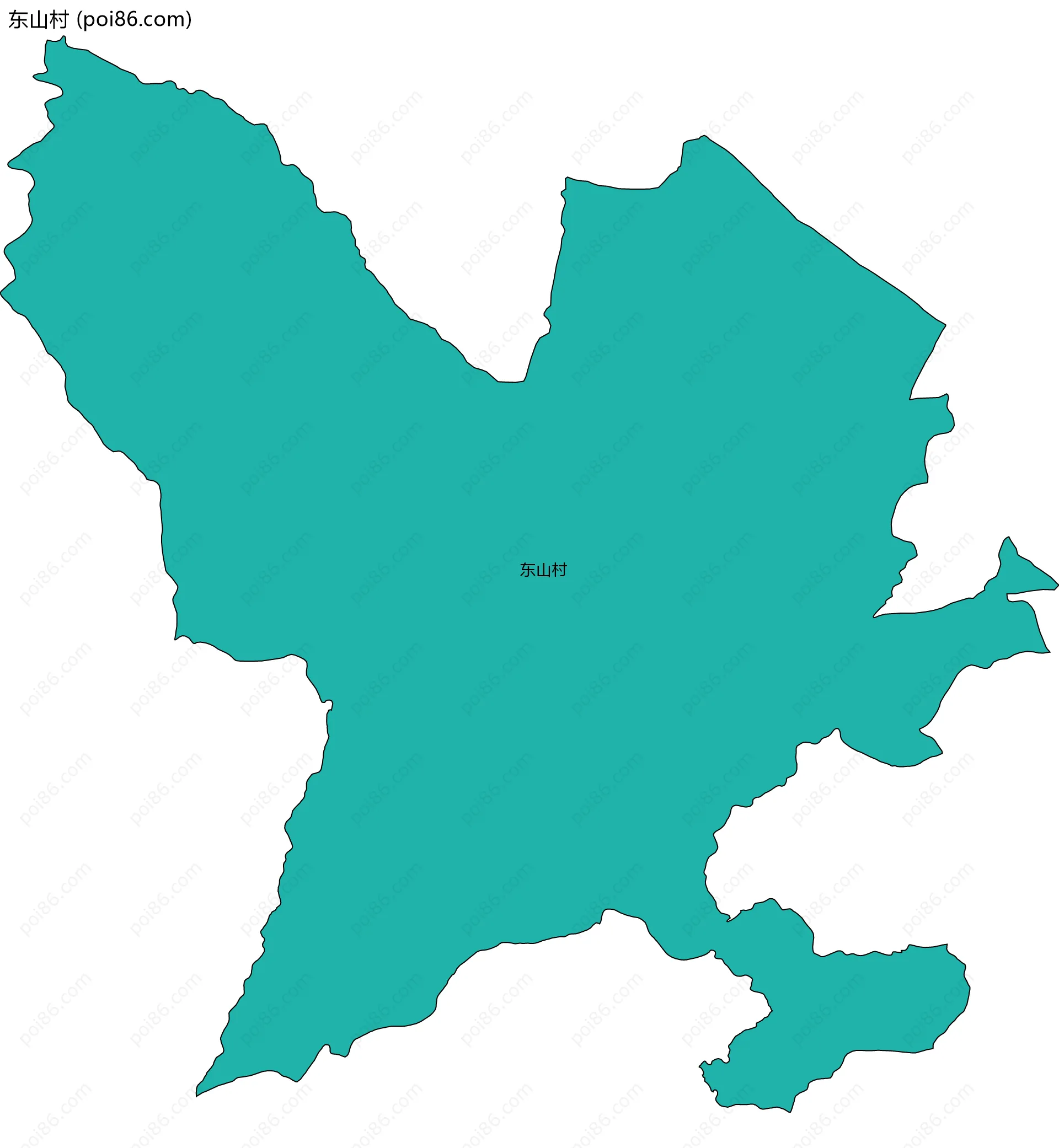 东山村边界地图