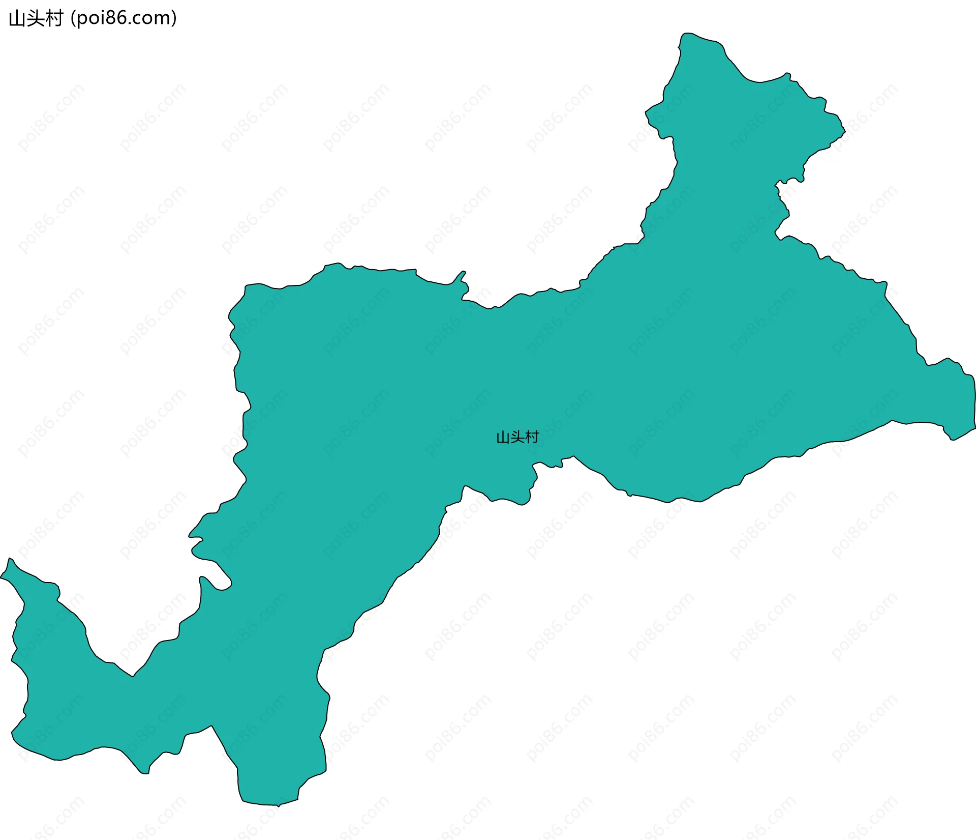 山头村边界地图