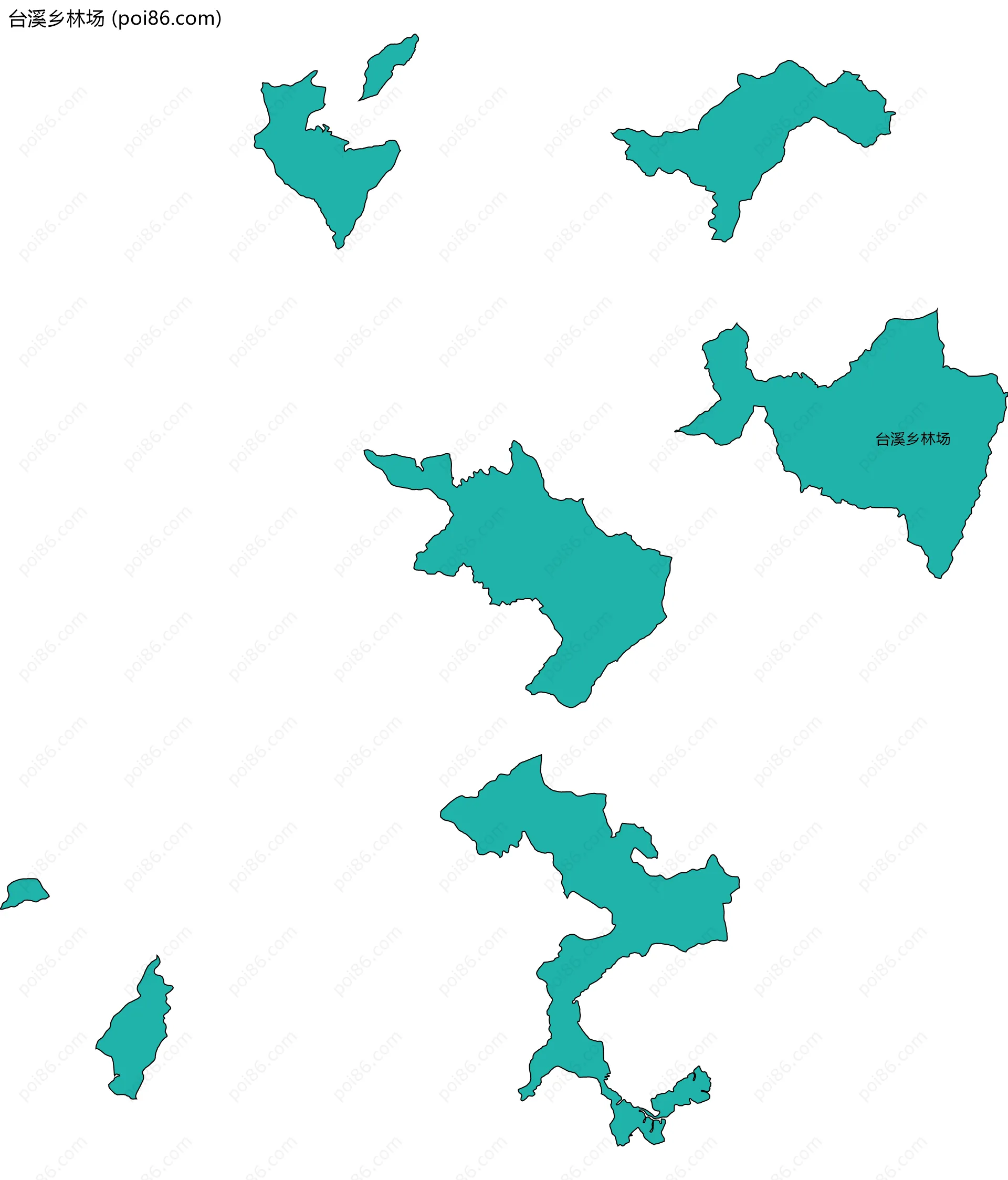 台溪乡林场边界地图