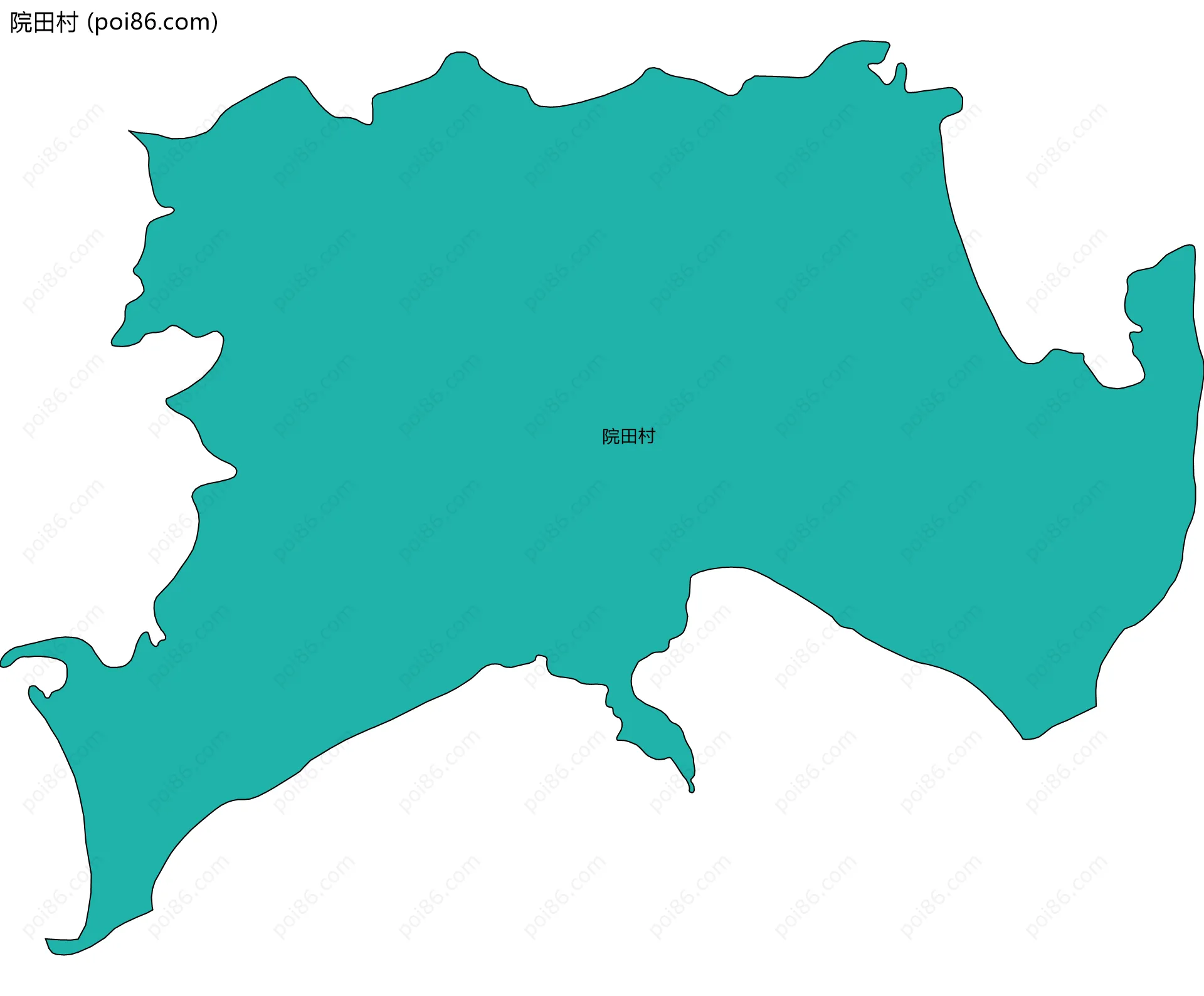 院田村边界地图