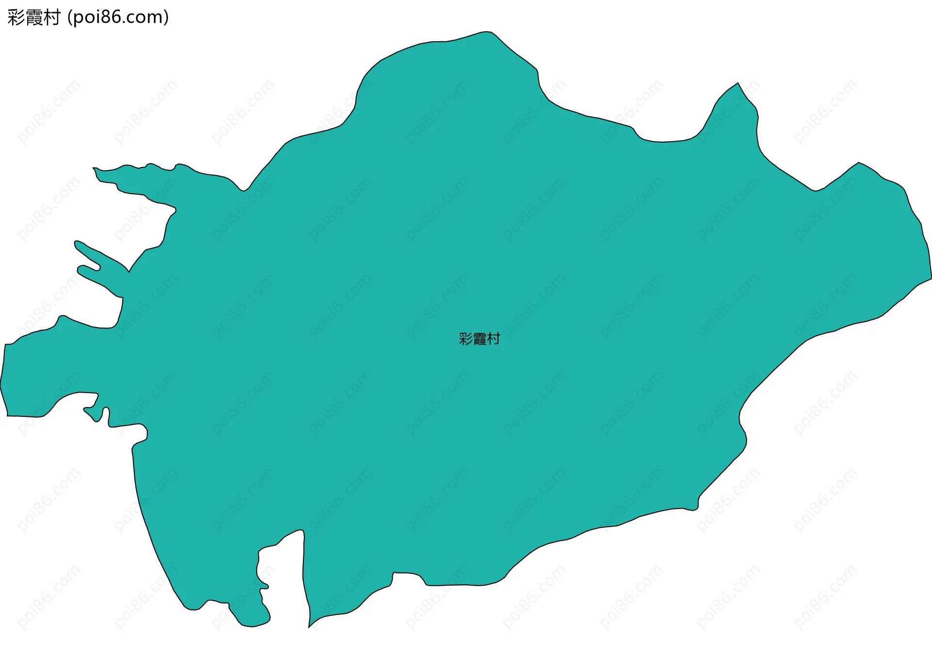 彩霞村边界地图