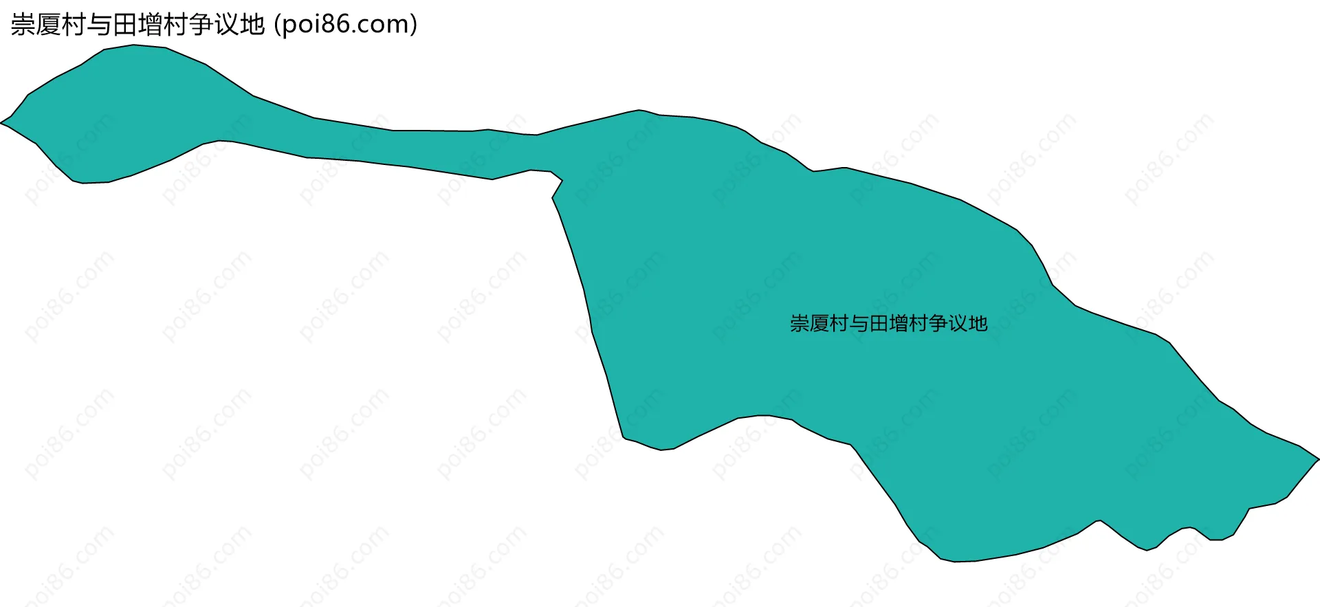 崇厦村与田增村争议地边界地图