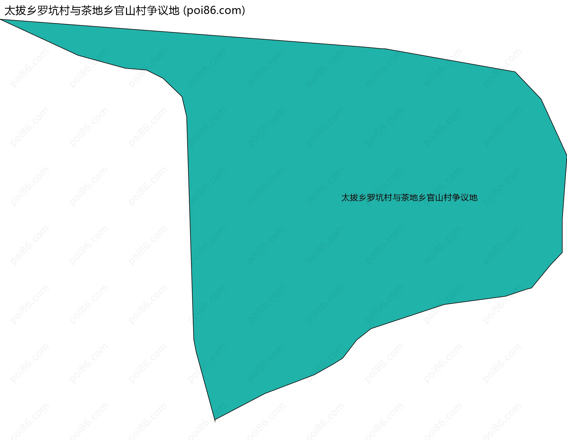 太拔乡罗坑村与茶地乡官山村争议地边界地图