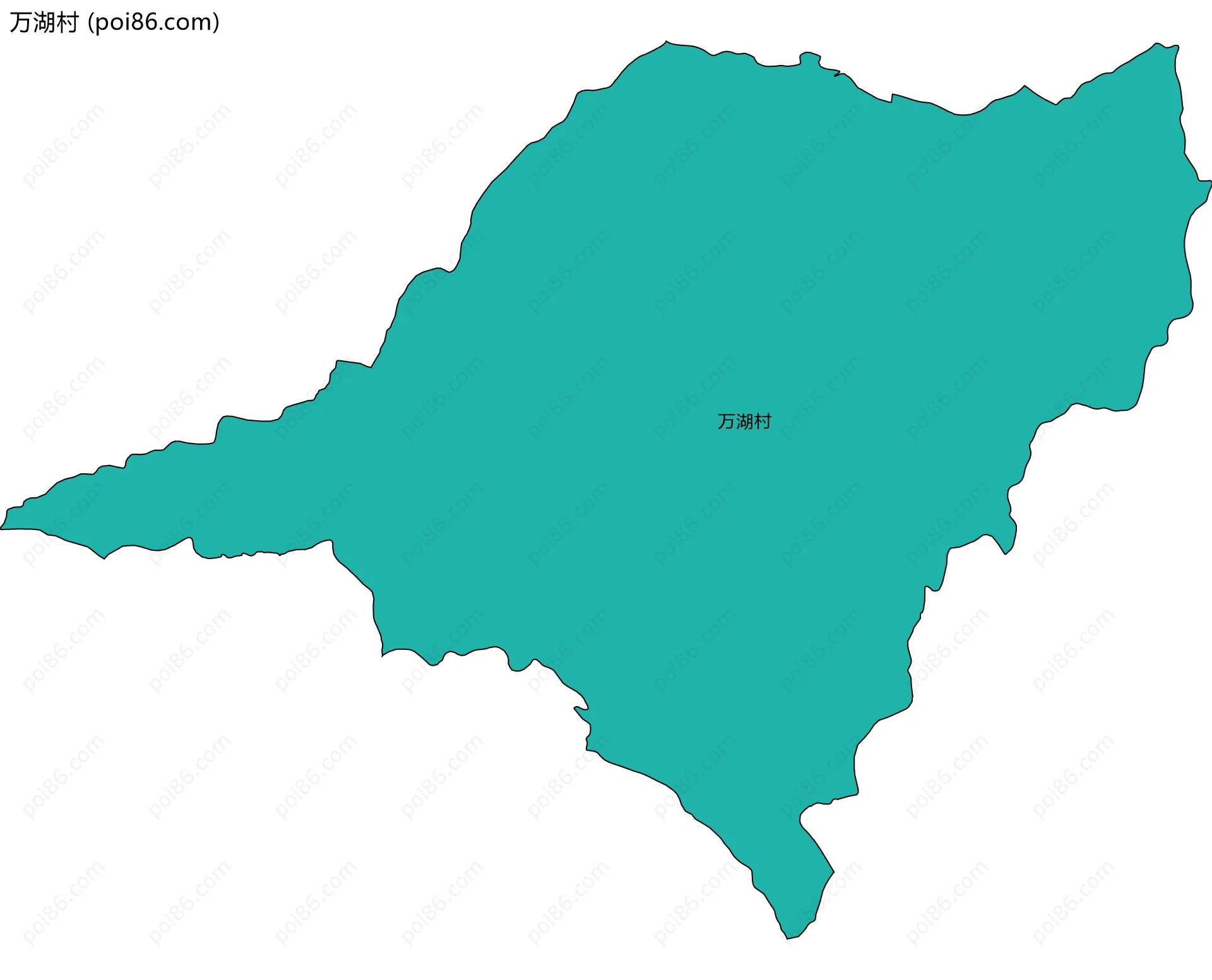 万湖村边界地图