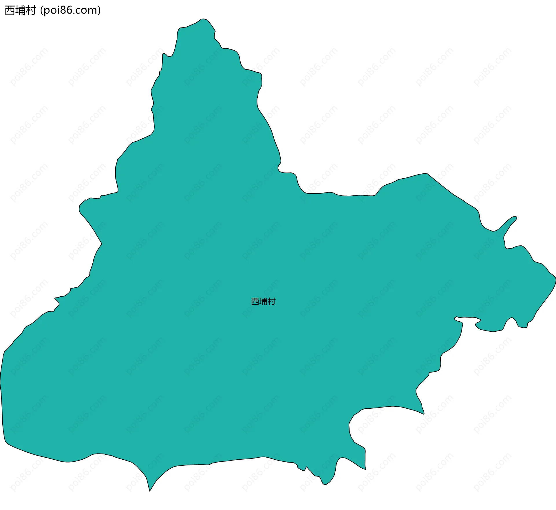 西埔村边界地图