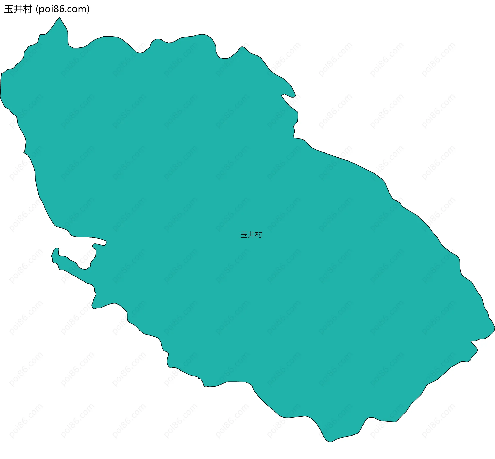 玉井村边界地图