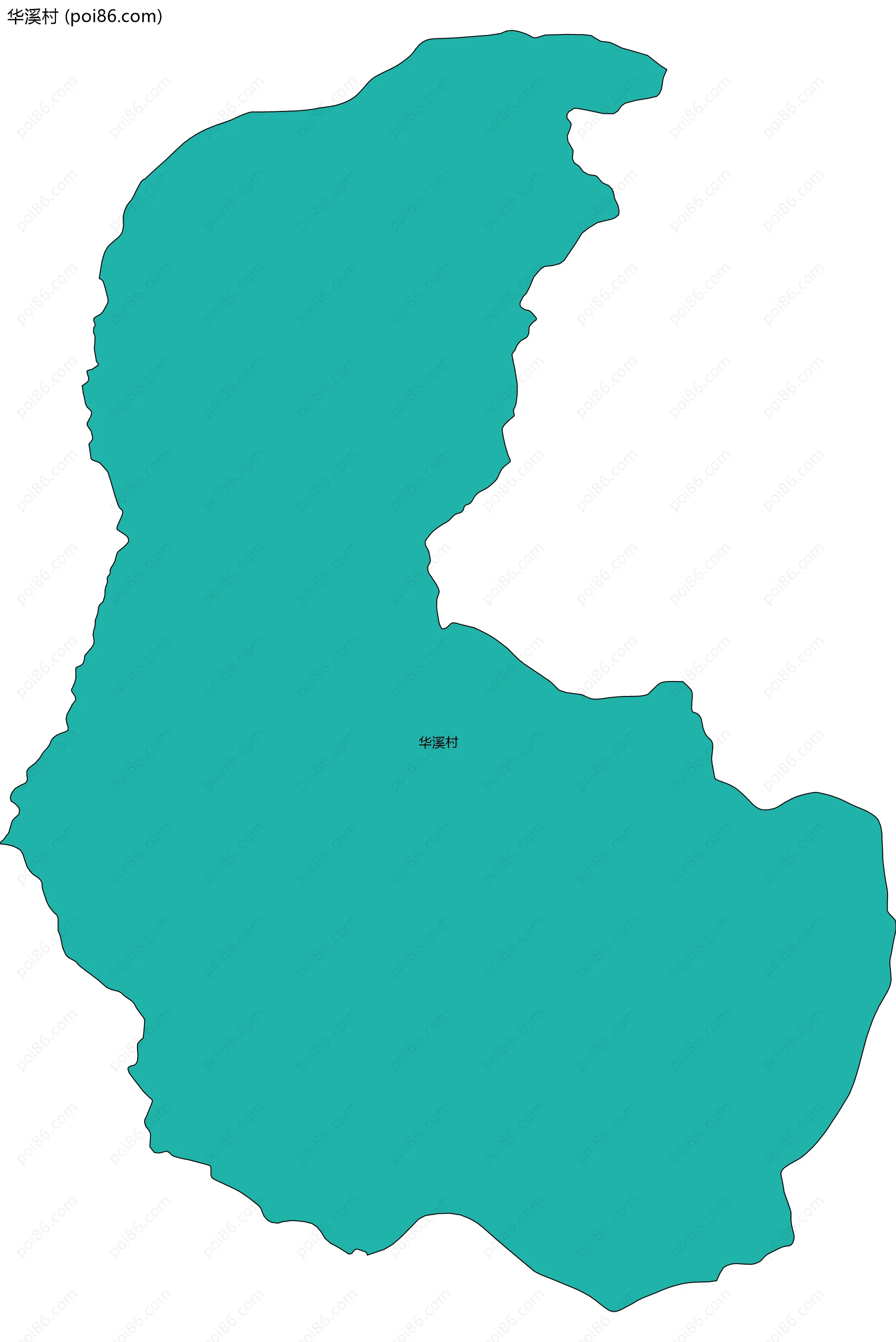 华溪村边界地图