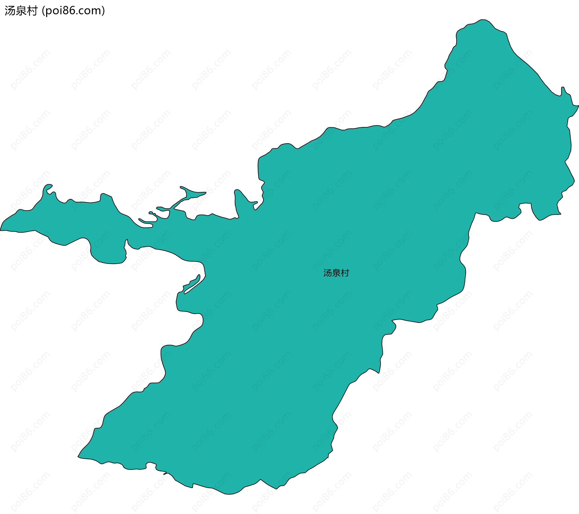 汤泉村边界地图