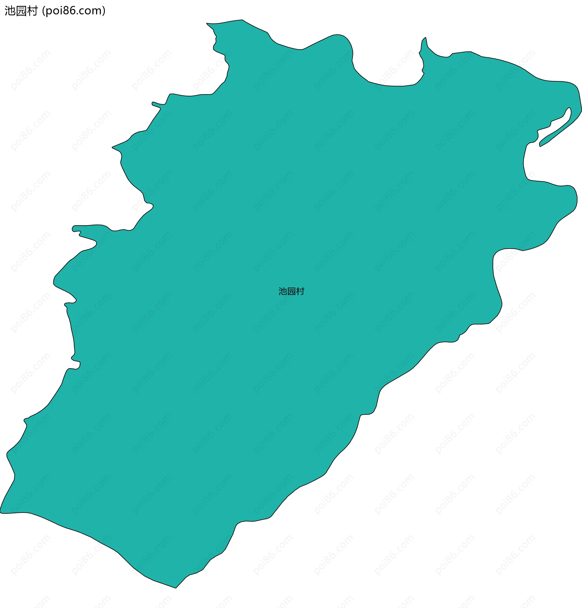 池园村边界地图