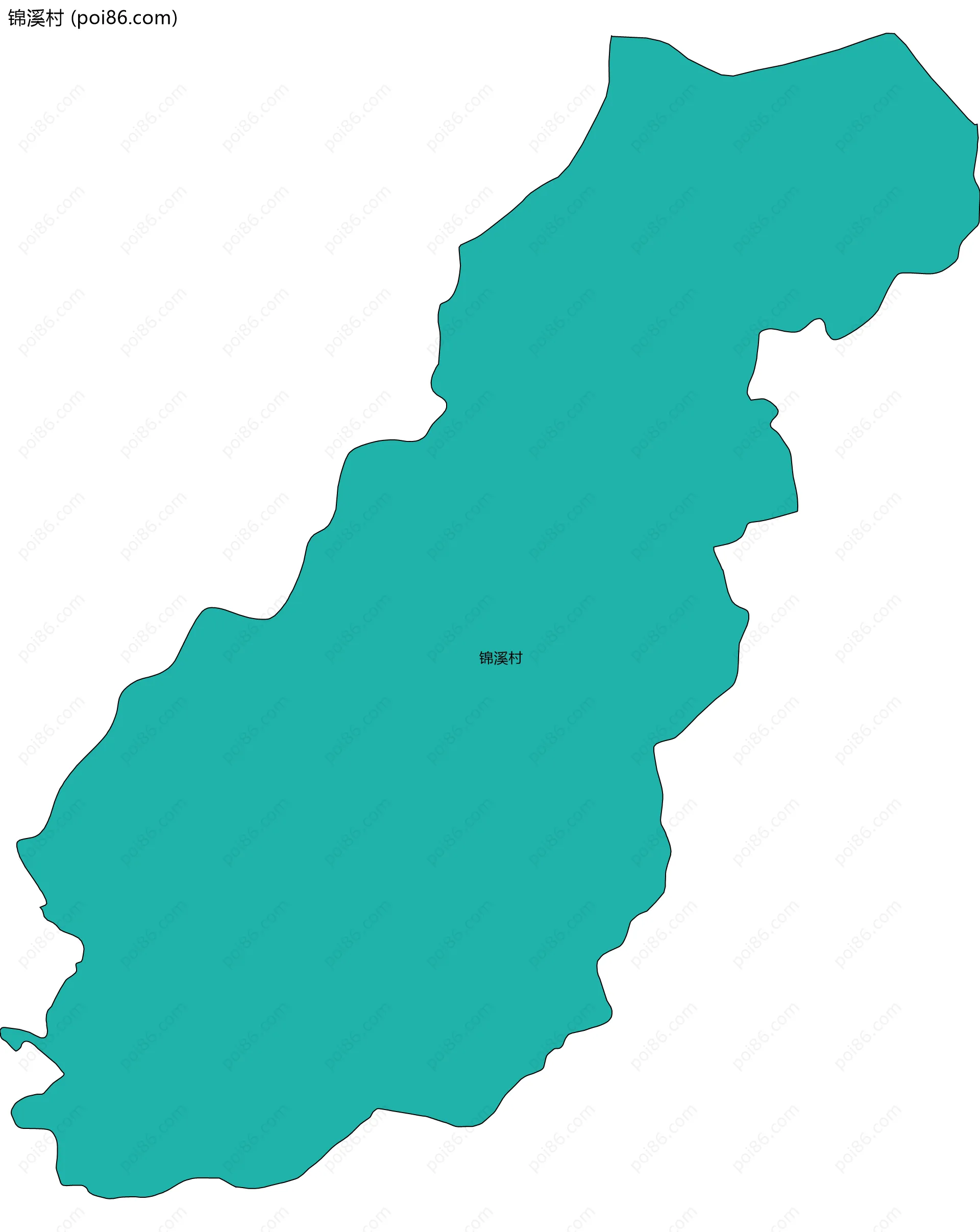 锦溪村边界地图